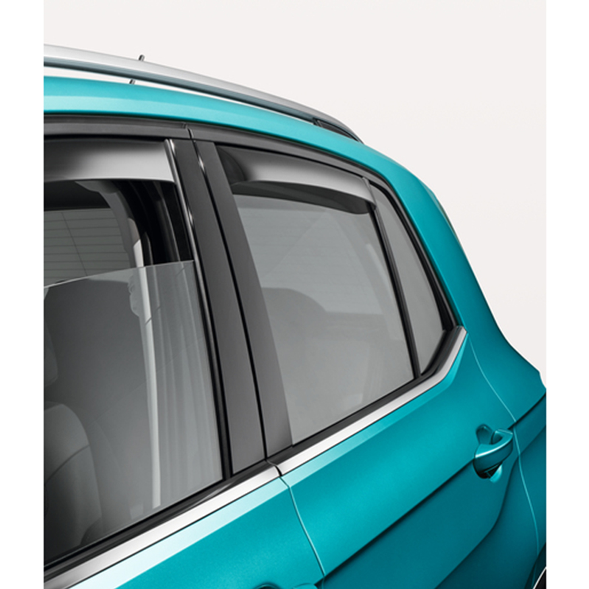 Original VW Windabweiser Hinten Für T-Roc Ab 2018 – Rauchgrau, Steckbar, 2 Stück