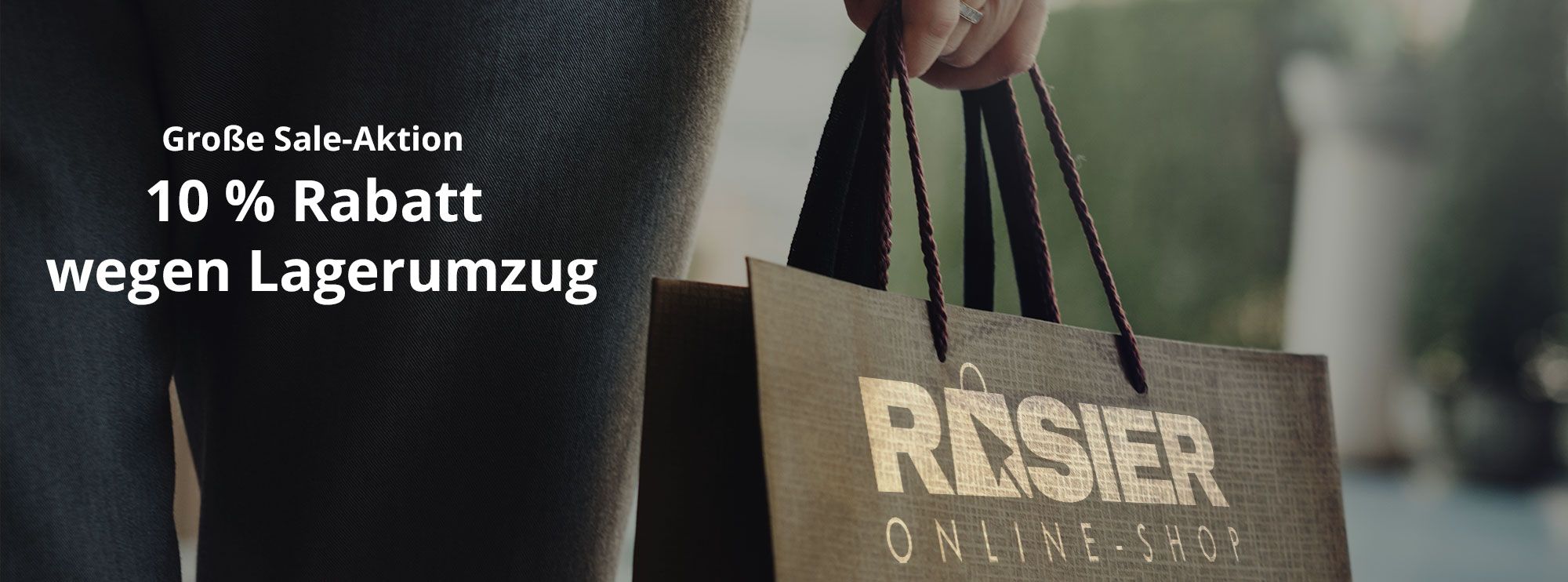 10 prozent rabatt wegen lagerumzug header rosier online shop 
