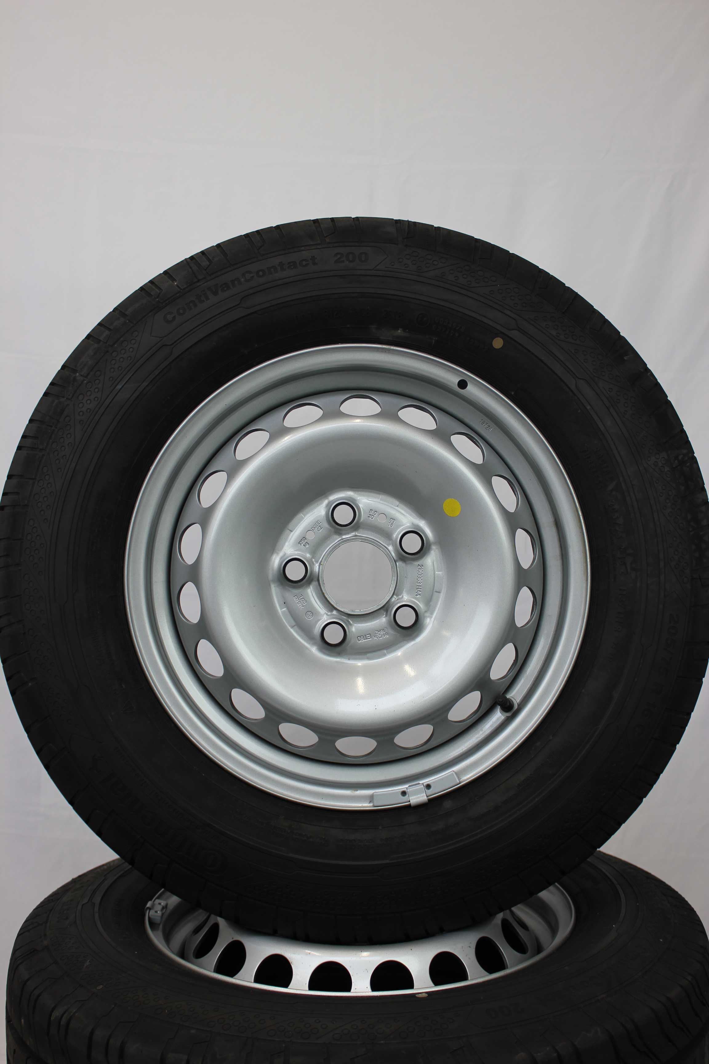 Sommerkomplettradsatz volkswagen 2n0 crafter stahlfelge 16zoll 2n0601027l sommerreifen continental contivancontact200 205 75 r16c 113 111r 7 (5)