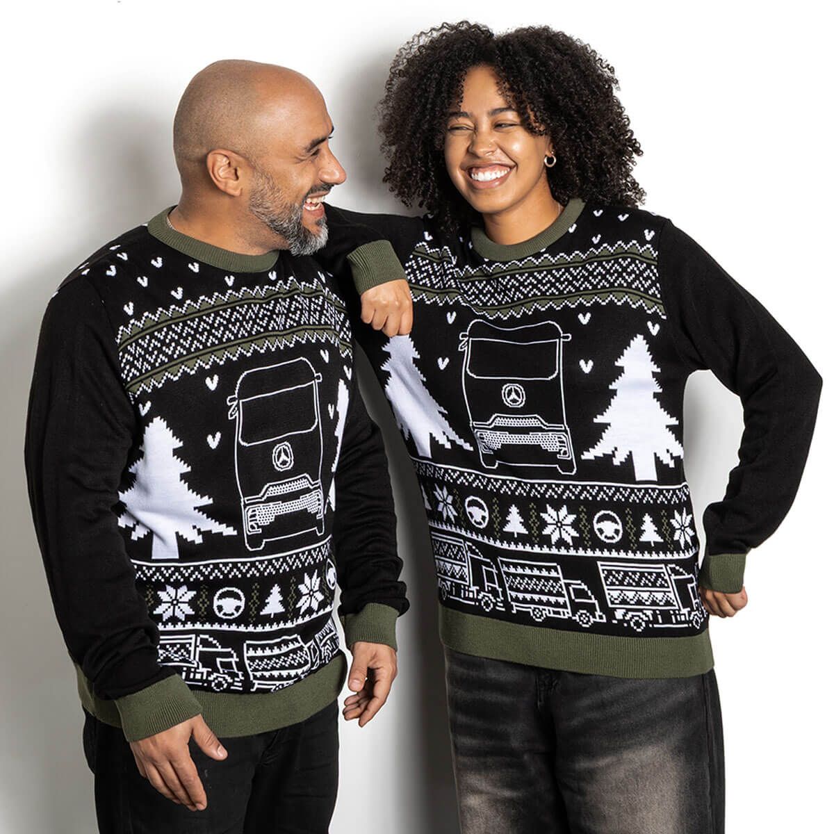 Mbt0237 mercedes benz truck weihnachtspullover rosier online shop