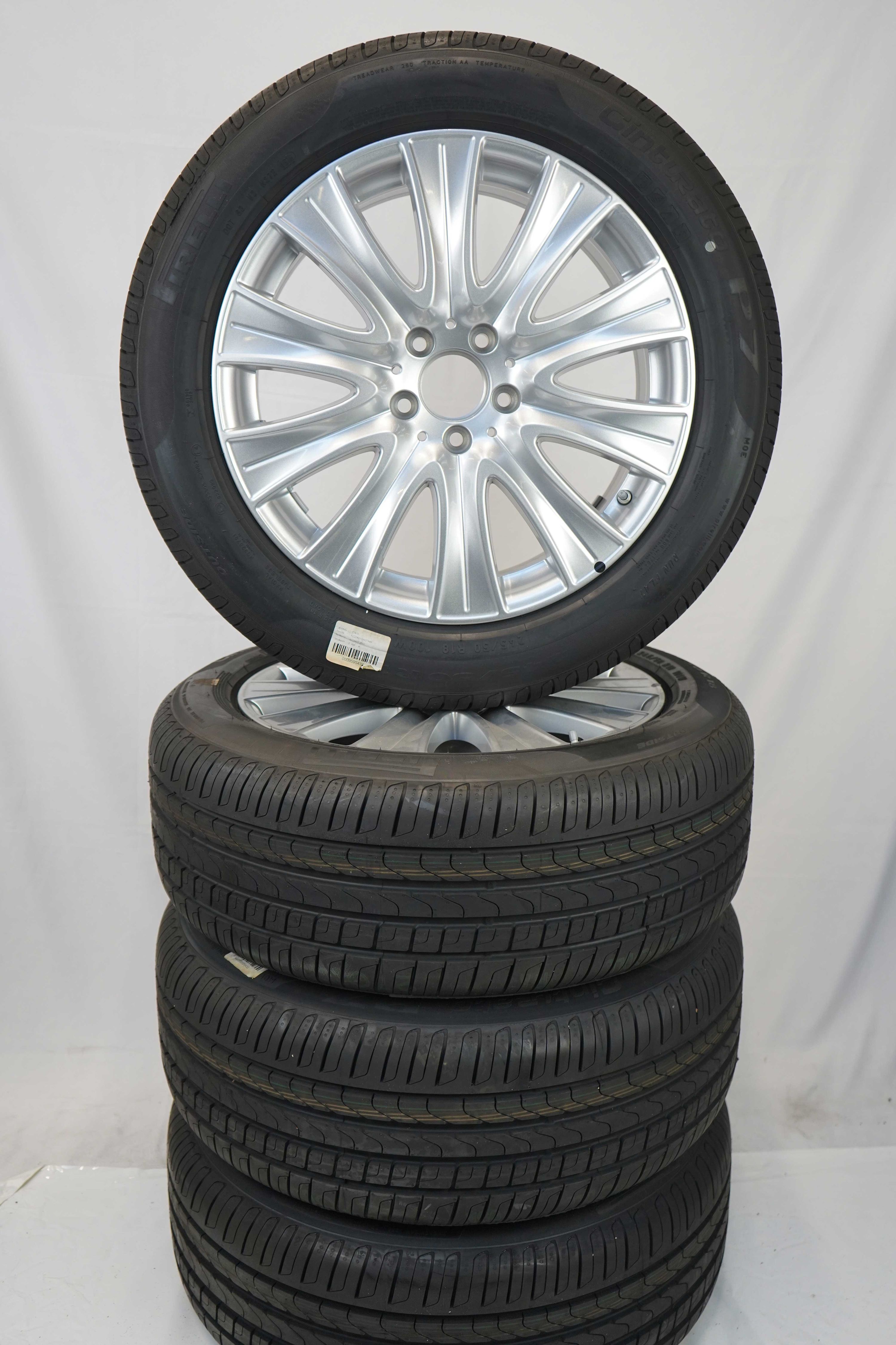 Sommerkomplettradsatz mercedes benz a222 alufelge s klasse 18zoll a2224010902 sommerreifen pirelli cinturatop7 moe runflat 245 50 r18 100w (1)