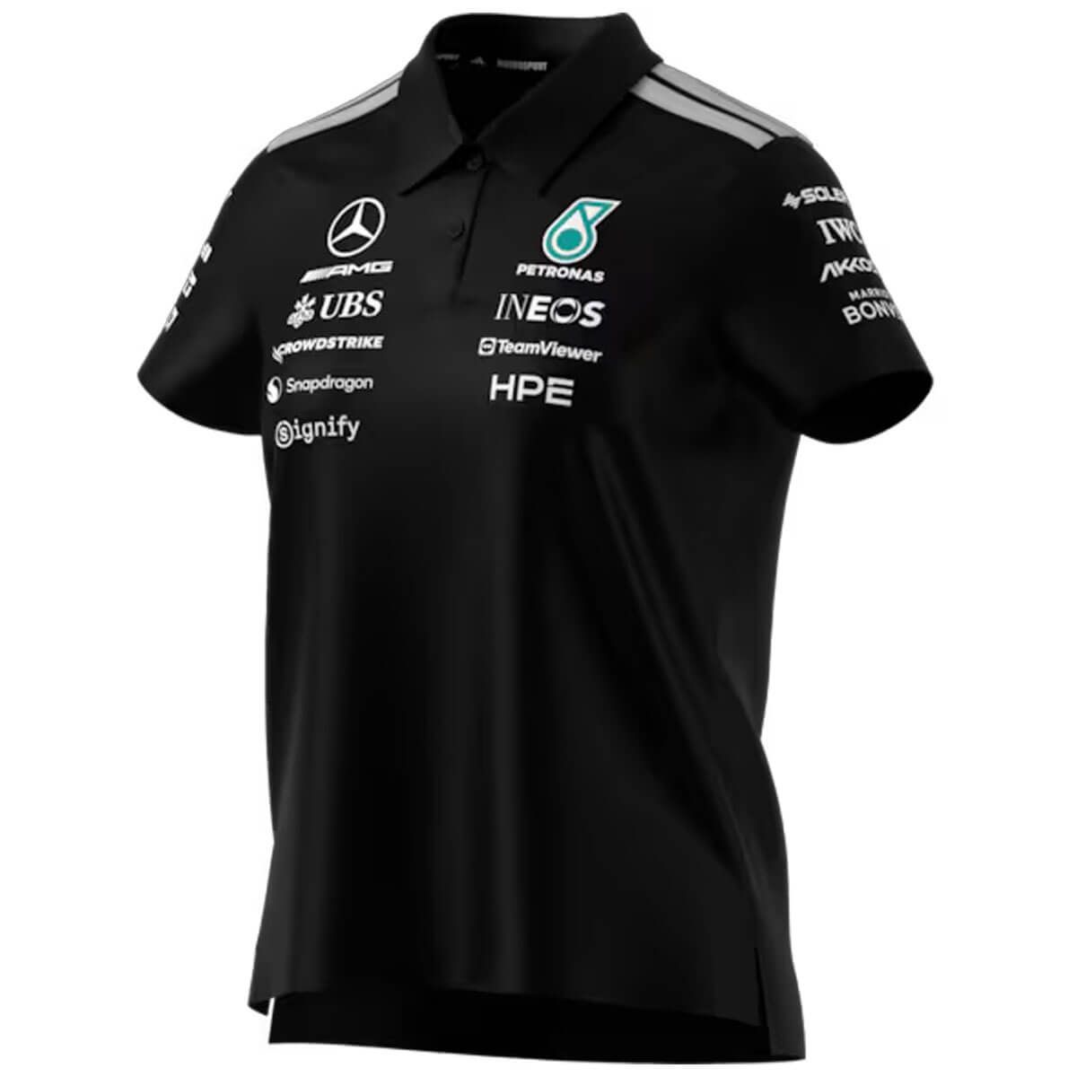 B67998394 mercedes benz poloshirt f1 damen schwarz rosier onlineshop