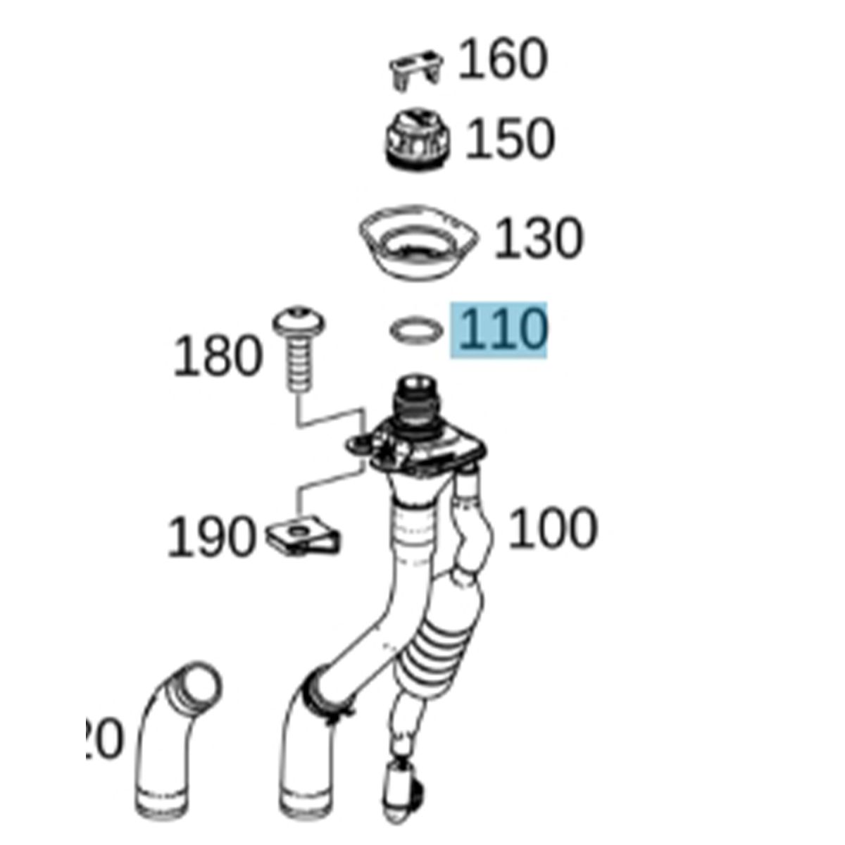 A90647101180 dichtring adblue mercedes benz vito 447 