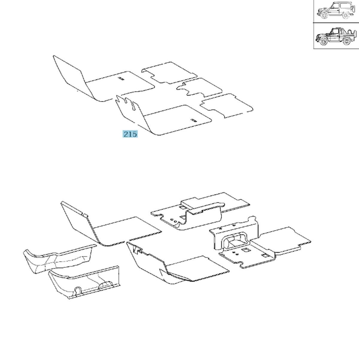 A4636844502 mercedes benz gummifussmatte g rosier onlineshop
