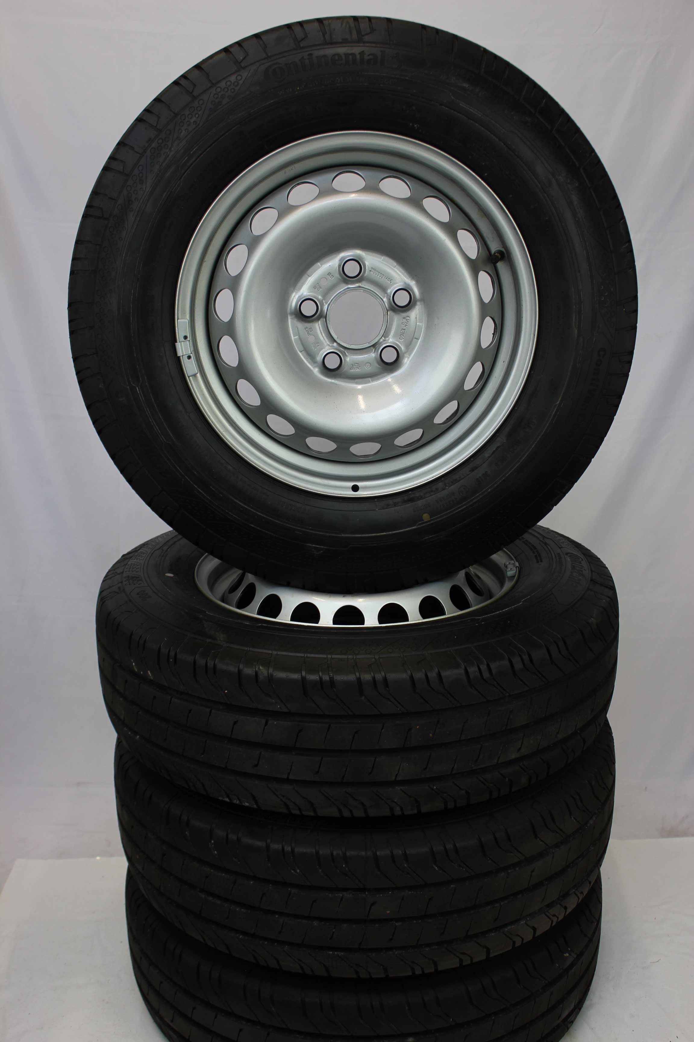 Sommerkomplettradsatz volkswagen 2n0 crafter stahlfelge 16zoll 2n0601027l sommerreifen continental contivancontact200 205 75 r16c 113 111r