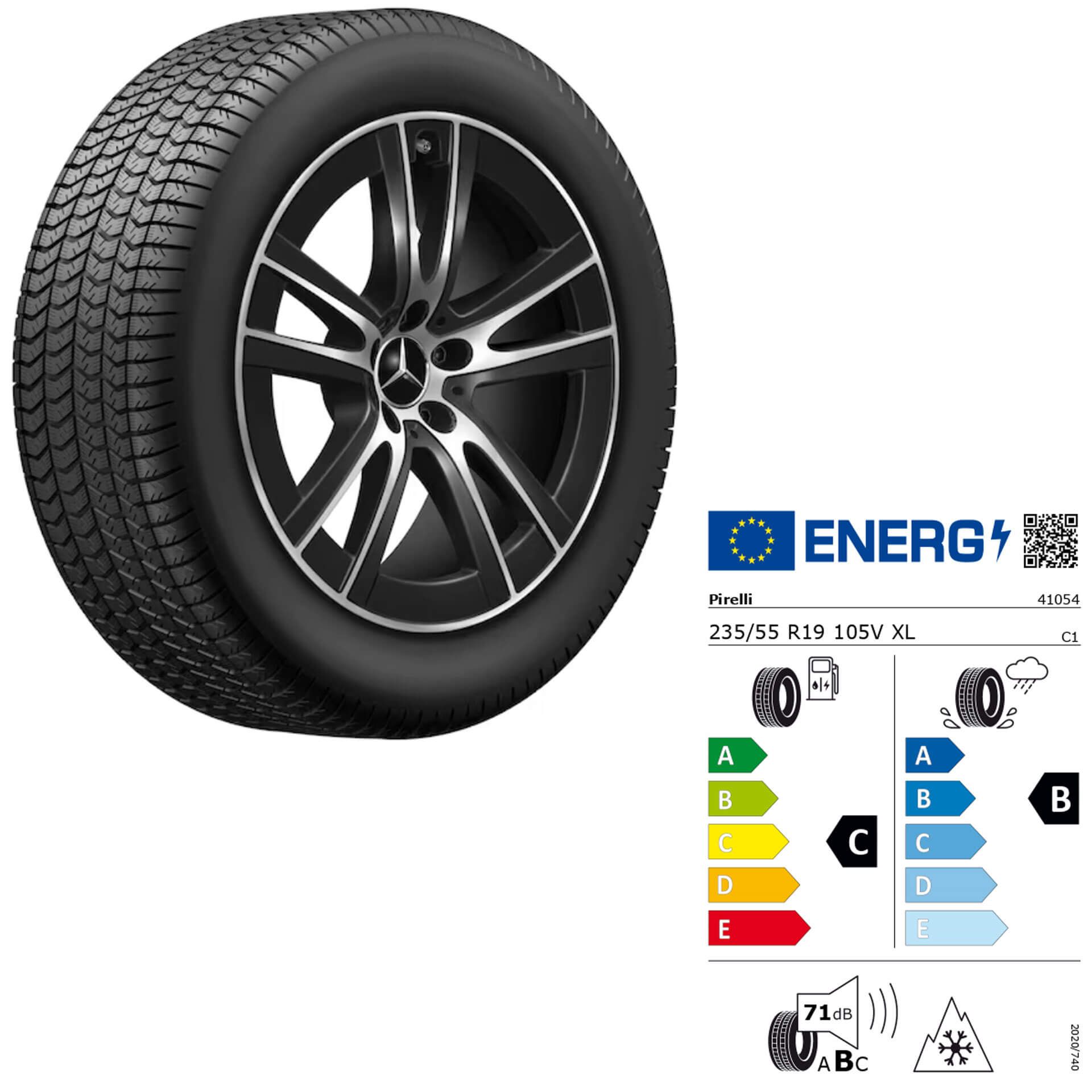 235/55 R19 105V XL Mercedes-Benz GLC 254 Winterkomplettrad Pirelli Vorne Links Q440301712940 235/55 R19 105V XL Mercedes-Benz GLC 254 Winterkomplettrad Pirelli Vorne Links Q440301712940