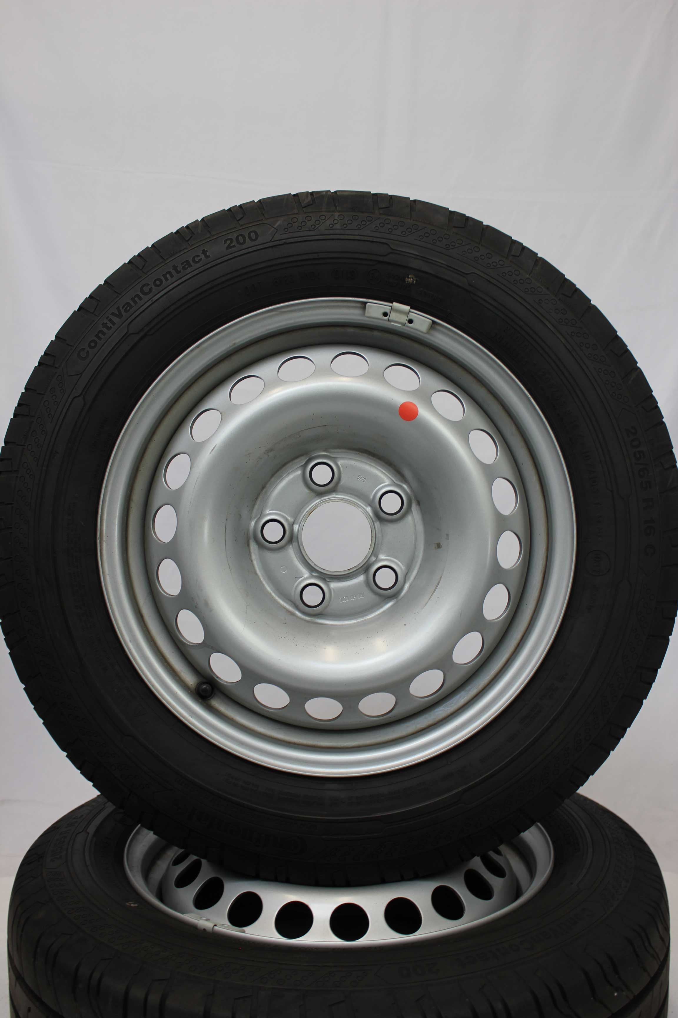 Sommerkomplettradsatz-Volkswagen-7H0-T5-Stahlfelge-16Zoll-7H0601027D-Sommerreifen-Continental-ContiVanContact200-205-65-R16C-107-105T-11