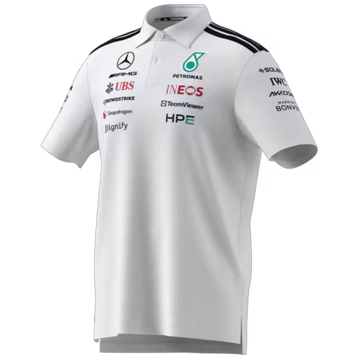 B67998449 mercedes benz poloshirt f1 herren weiss rosier onlineshop