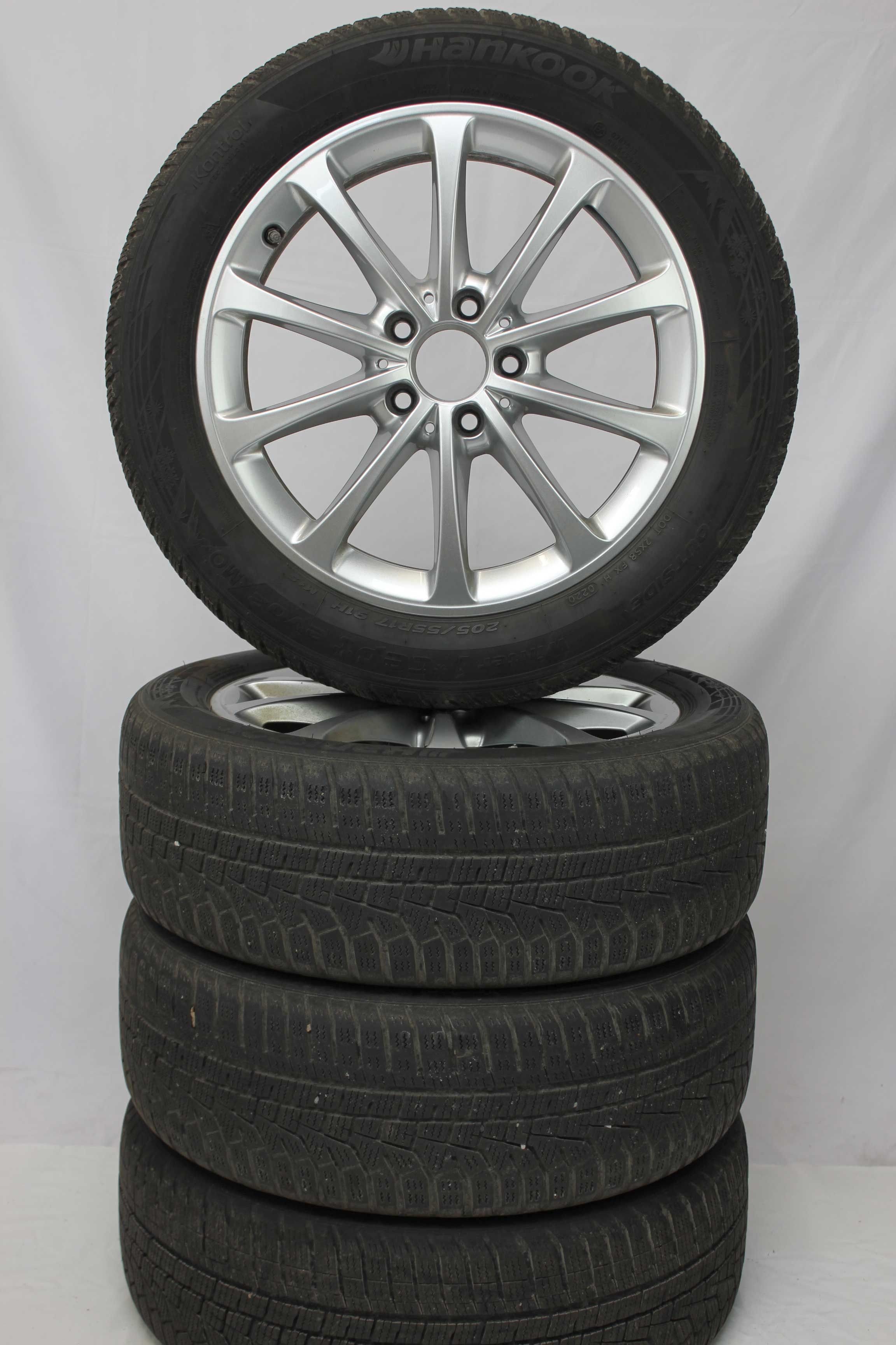Winterkomplettradsatz-Mercedes-Benz-A-Klasse-A177-Alufelge-17Zoll-A1774010300-Winterreifen-Hankook-Winter-iceptevo2MO-205-55-R17-91H