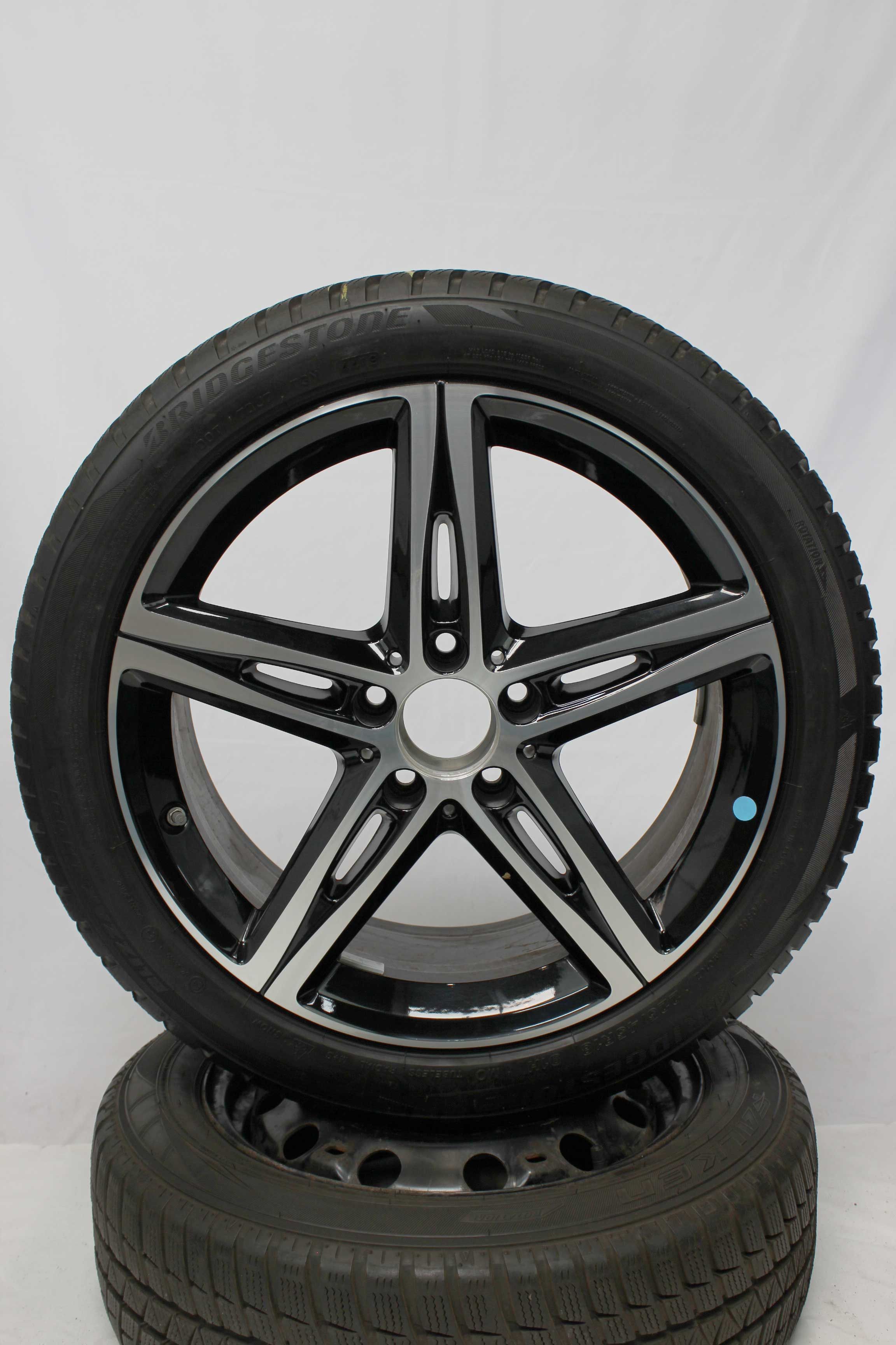 Winterkomplettradsatz-Mercedes-Benz-A-Klasse-A177-Alufelge-18Zoll-A1774010700-Winterreifen-Bridgestone-BlizzakLM001MO-225-45-R18-91H-14