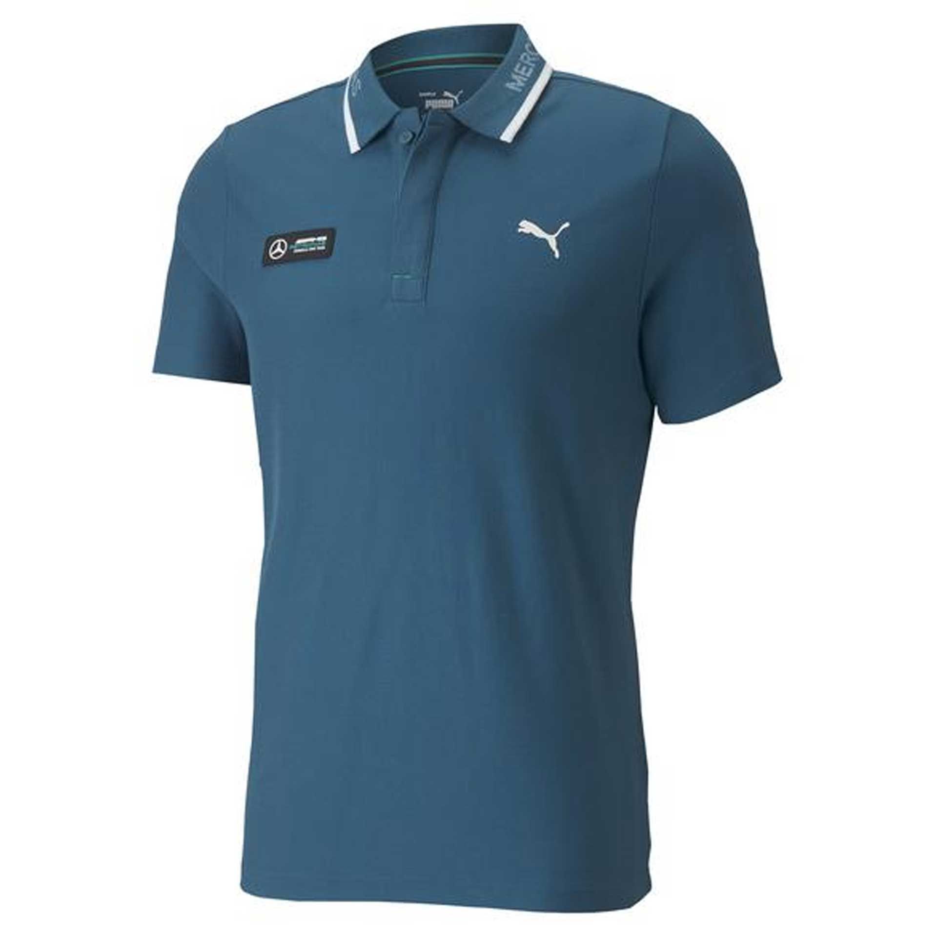 B67997157 mercedes amg poloshirt herren blau rosier onlineshop