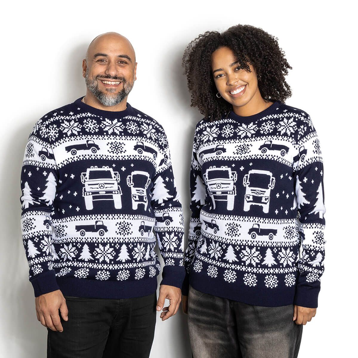 Uni0047 mercedes benz unimog weihnachtspullover rosier online shop