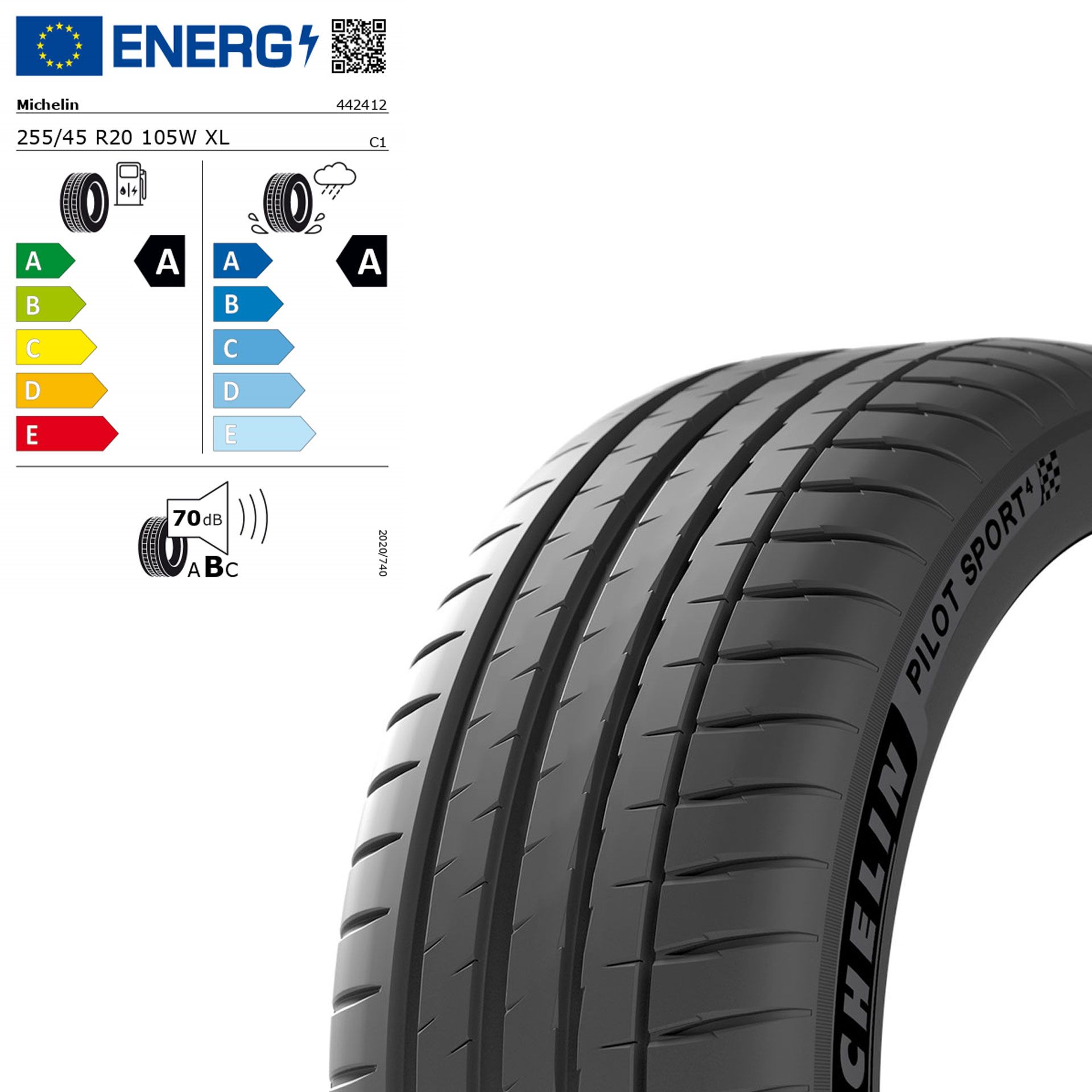 Q440021510550 michelin pilot sport 4 mo 255 45 r20 105w xl rosier onlineshop