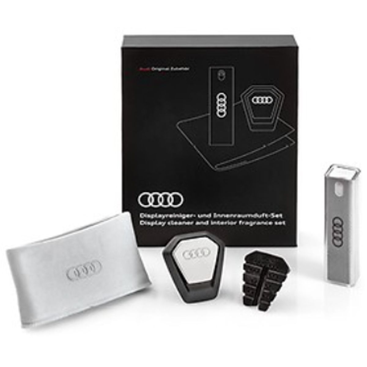 Audi Displayreiniger- und Innenraumduft-Set schwarz Duft orientalisch 80A057800