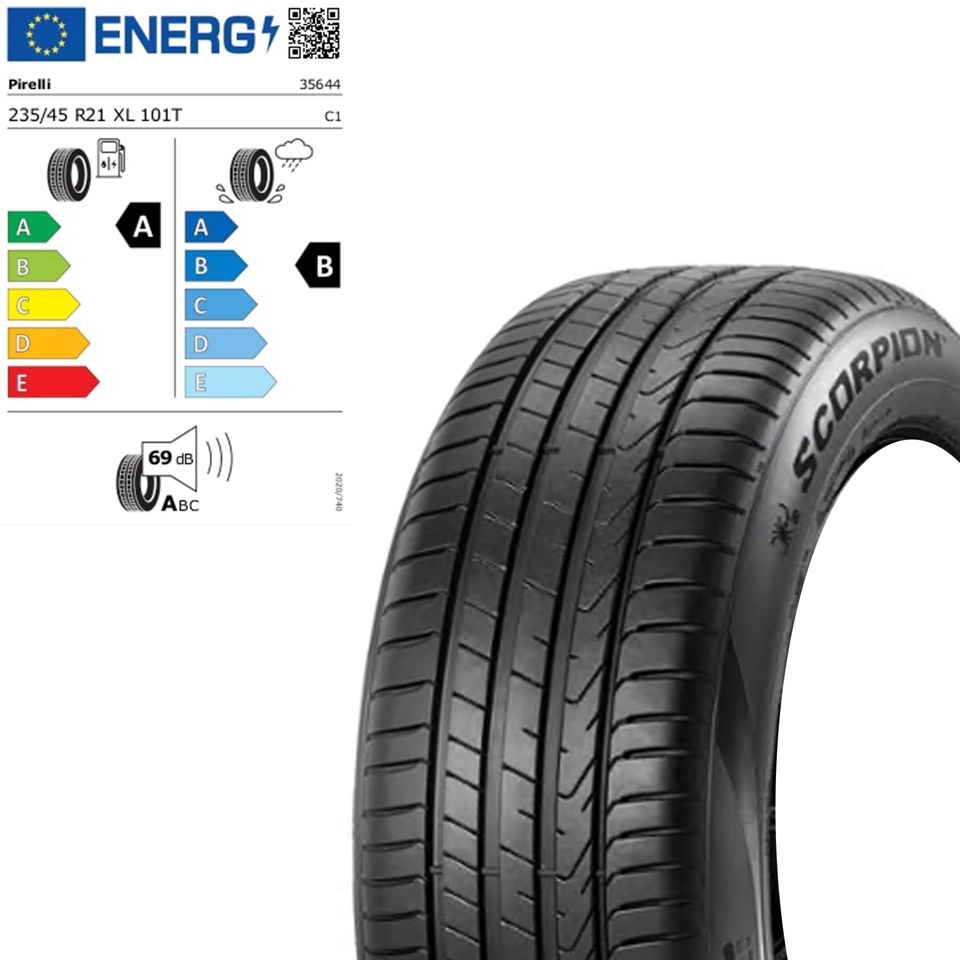 Zts234451tpz0x pirelli scorpion seal+ ao 235 45 r21 101t xl sommerreifen rosier onlineshop