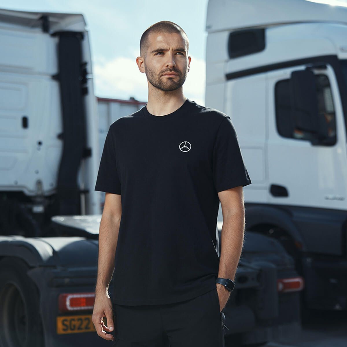 Mbt0233 mercedes benz truck t shirt eactros rosier online shop