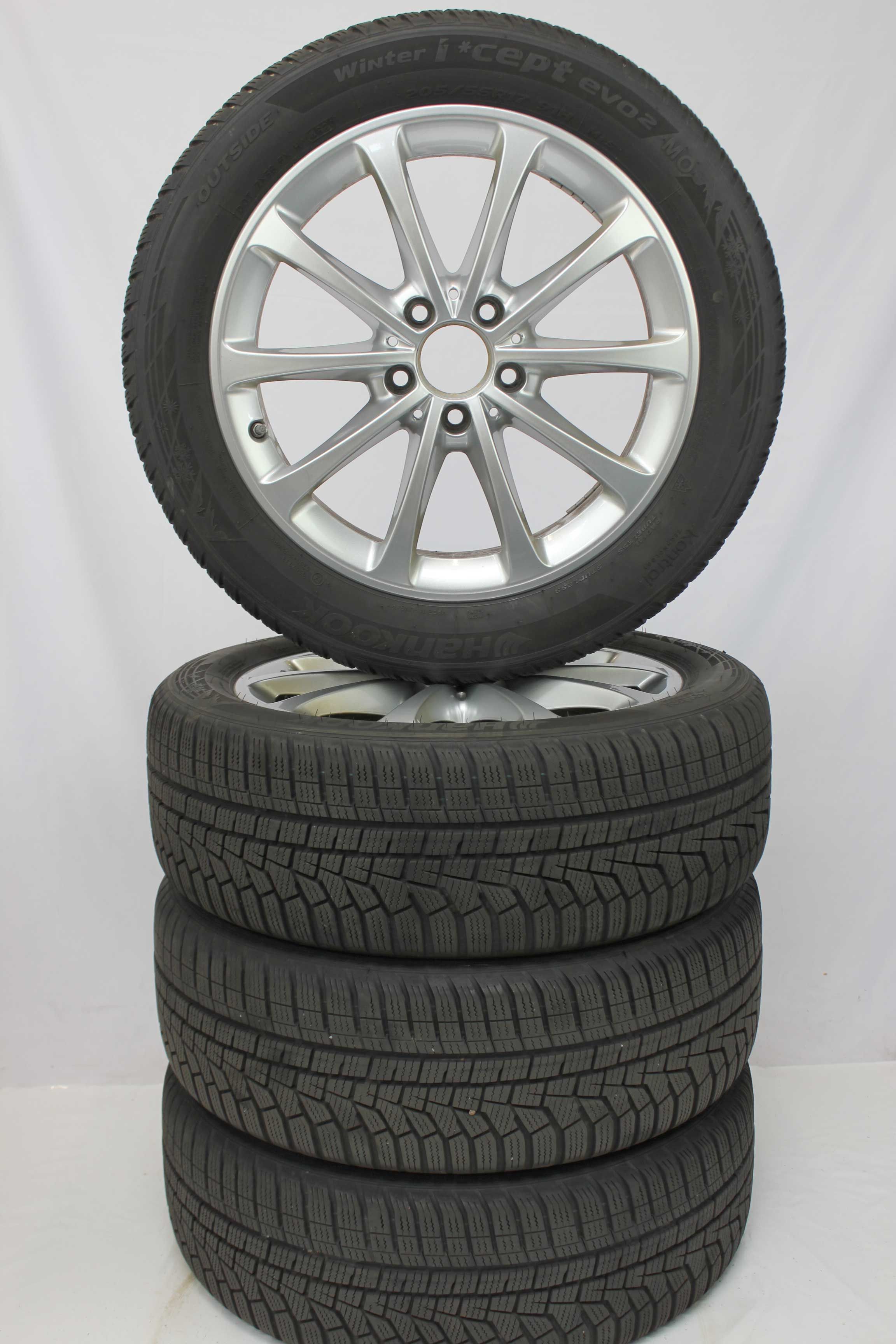 Winterkomplettradsatz mercedes benz a klasse a177 alufelge 17zoll a1774010300 winterreifen hankook winter iceptevo2mo 205 55 r17 91h (2)