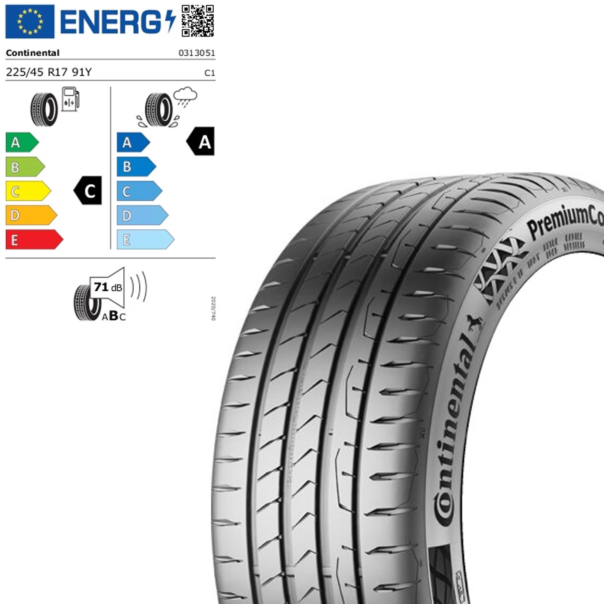 Zts225457ycz02 continental premium contact 7 225 45 r17 91y sommerreifen rosier onlineshop
