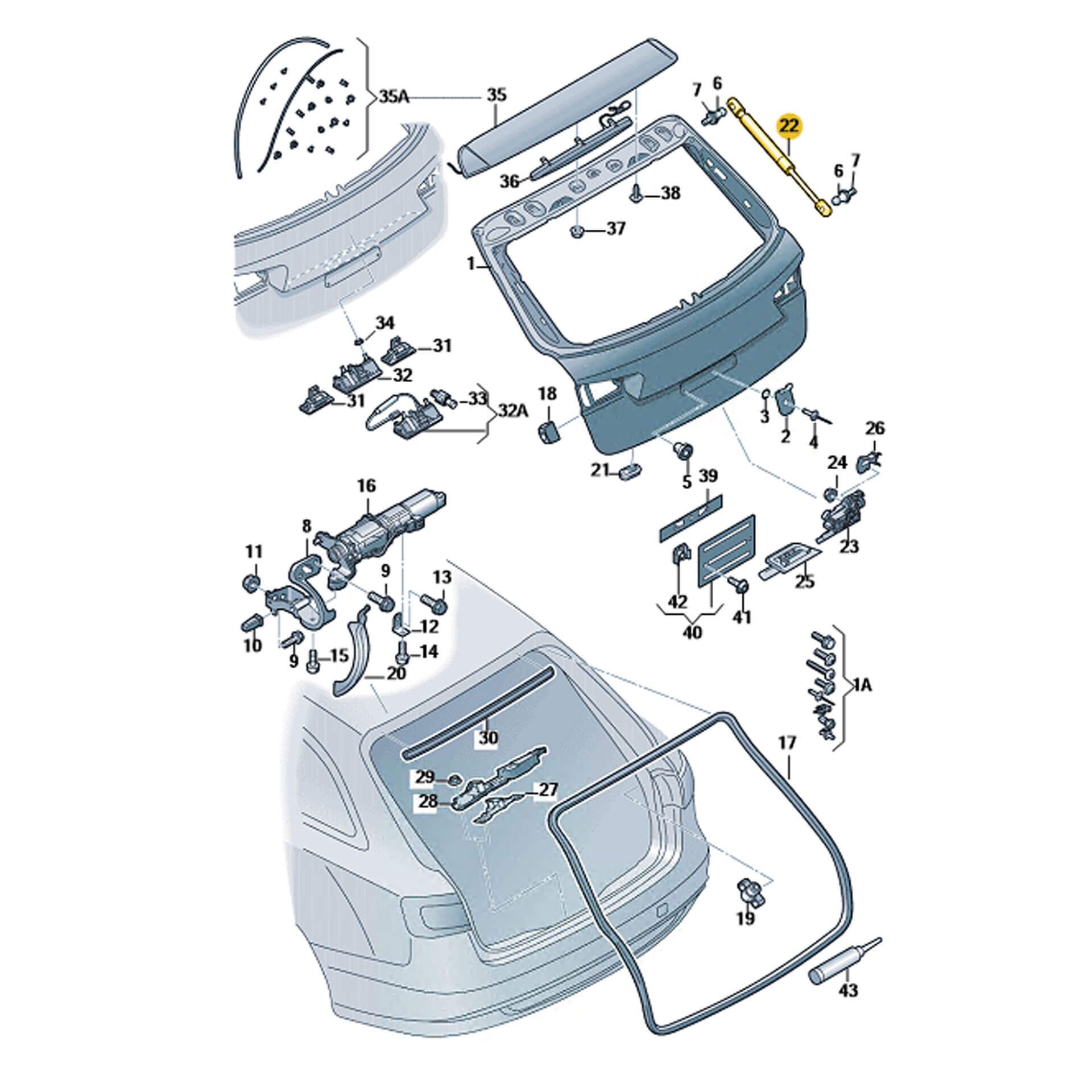 4g9827552a audi gasdruckfeder rosier onlineshop