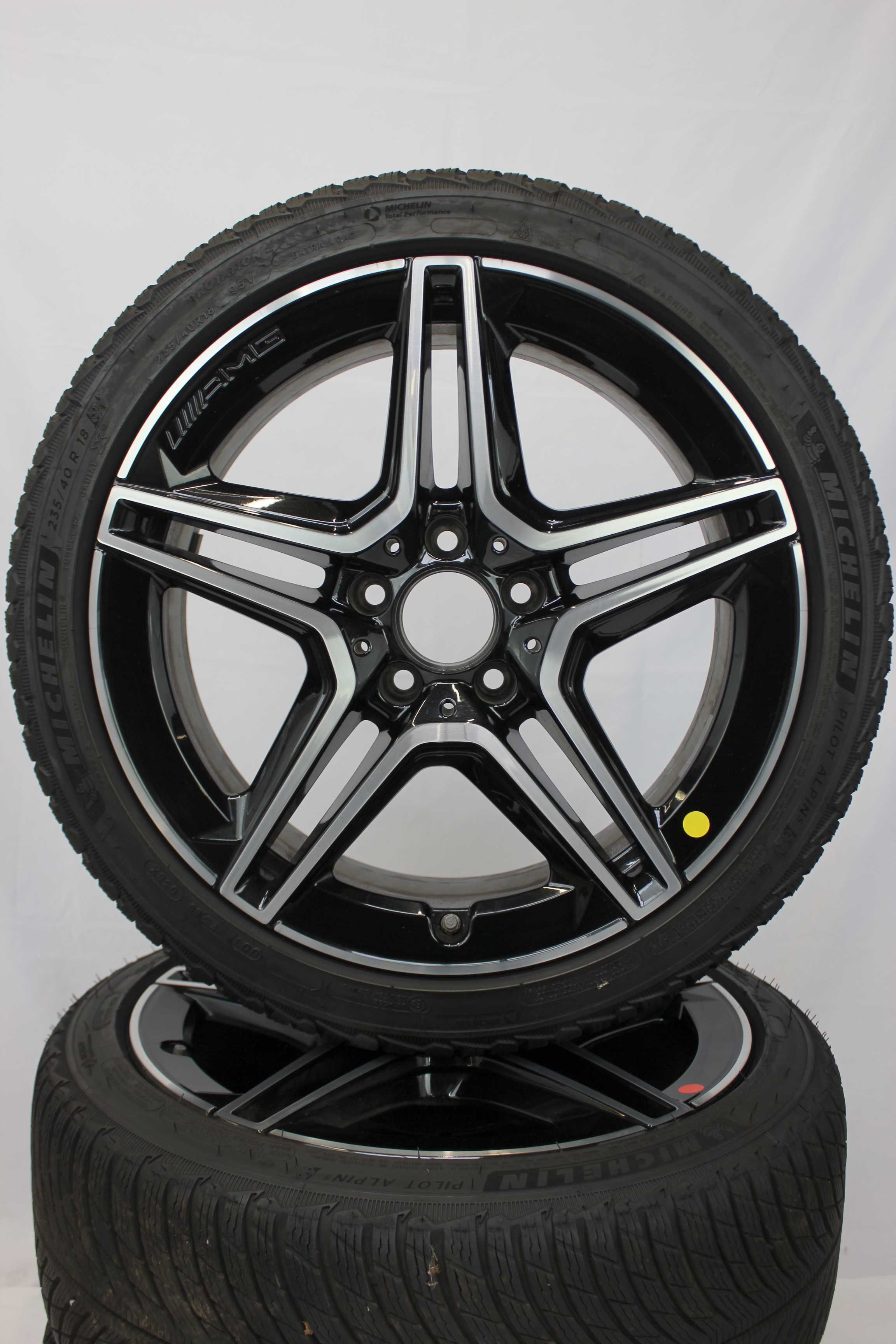 Winterkomplettradsatz mercedes benz a klasse a177 alulfelge 18zoll a1774014000 winterreifen michelin pilotalpin5 mo1 235 40 r18 95v 7 (1)
