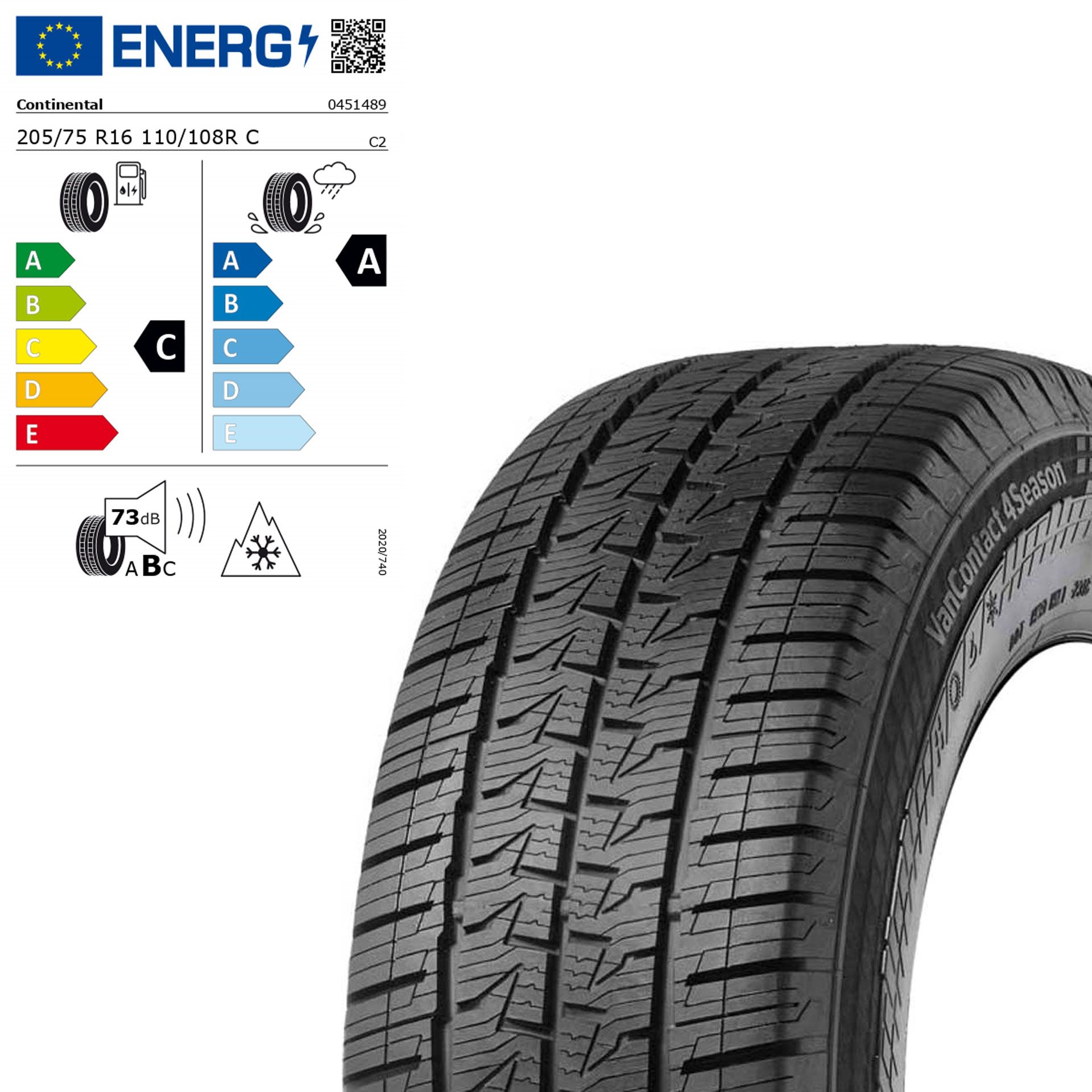 Q44009111011a continental vancontact 4season 205 75 r16 110 108rc ganzjahresreifen rosier onlineshop