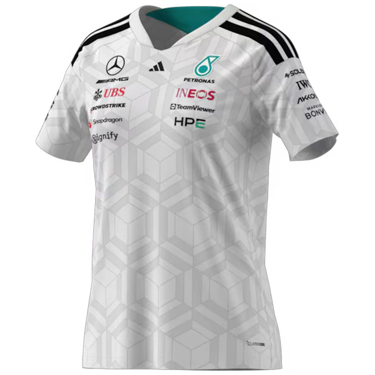 B67998389 mercedes benz t shirt f1 damen weiss rosier onlineshop