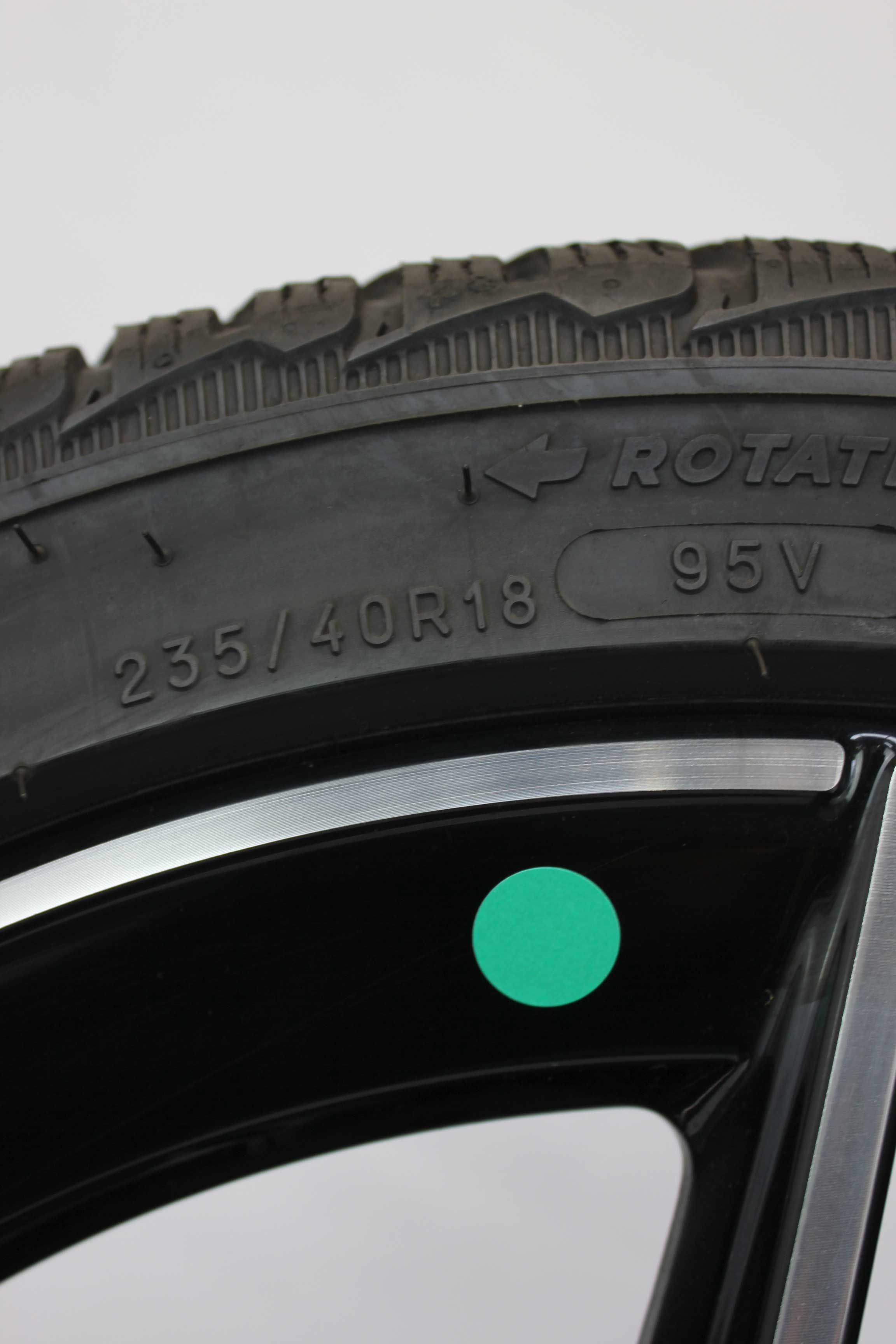 Winterkomplettradsatz mercedes benz a klasse a177 alulfelge 18zoll a1774014000 winterreifen michelin pilotalpin5 mo1 235 40 r18 95v 4 (1)