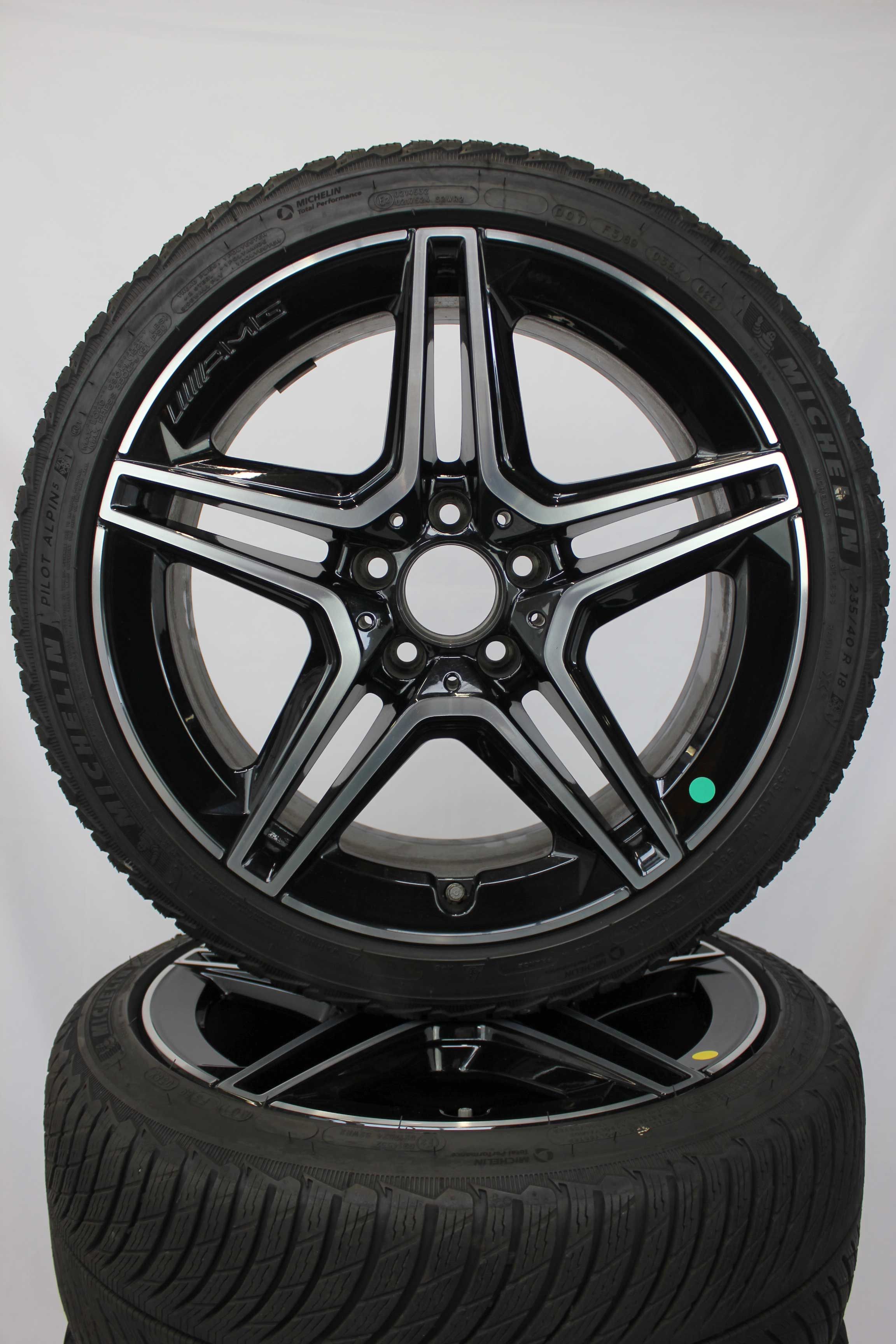 Winterkomplettradsatz mercedes benz a klasse a177 alulfelge 18zoll a1774014000 winterreifen michelin pilotalpin5 mo1 235 40 r18 95v 1 (1)