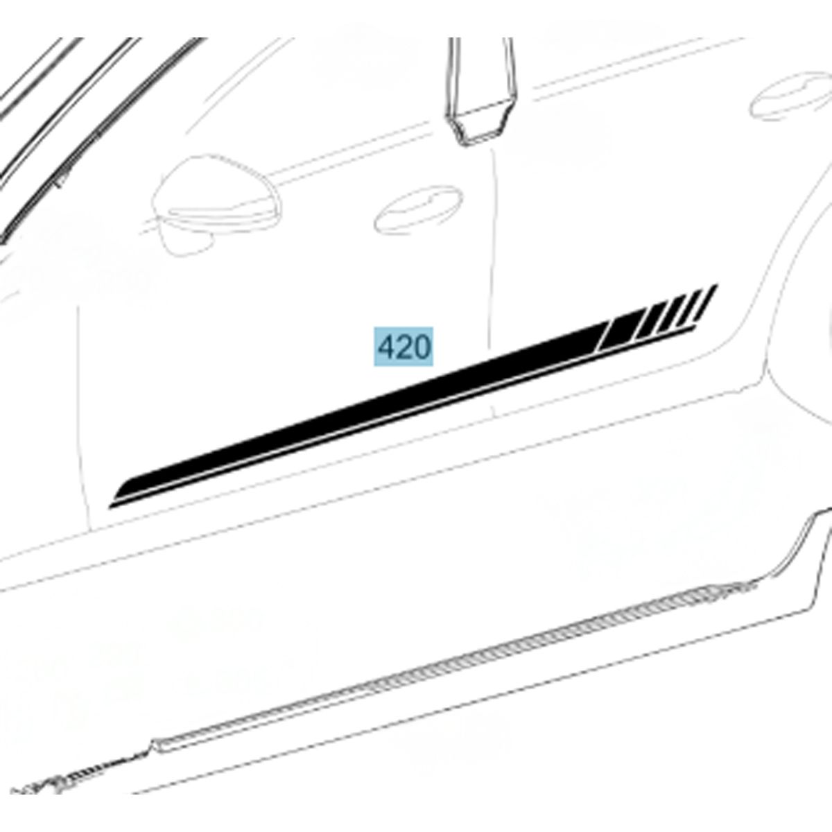 Mercedes-Benz CLS 257 Zierstreifen links A2579870500 