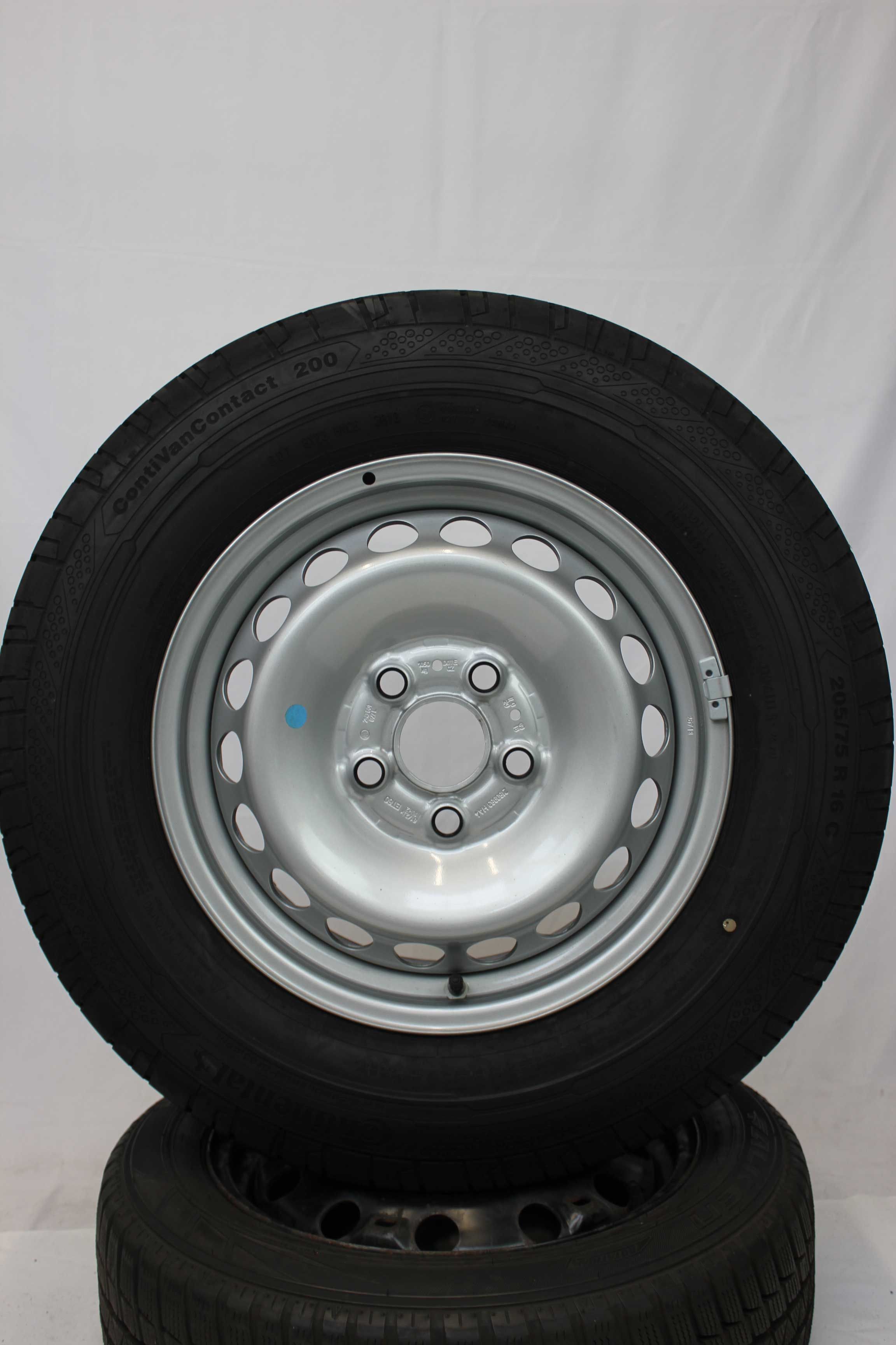 Sommerkomplettradsatz volkswagen 2n0 crafter stahlfelge 16zoll 2n0601027l sommerreifen continental contivancontact200 205 75 r16c 113 111r 13 (5)