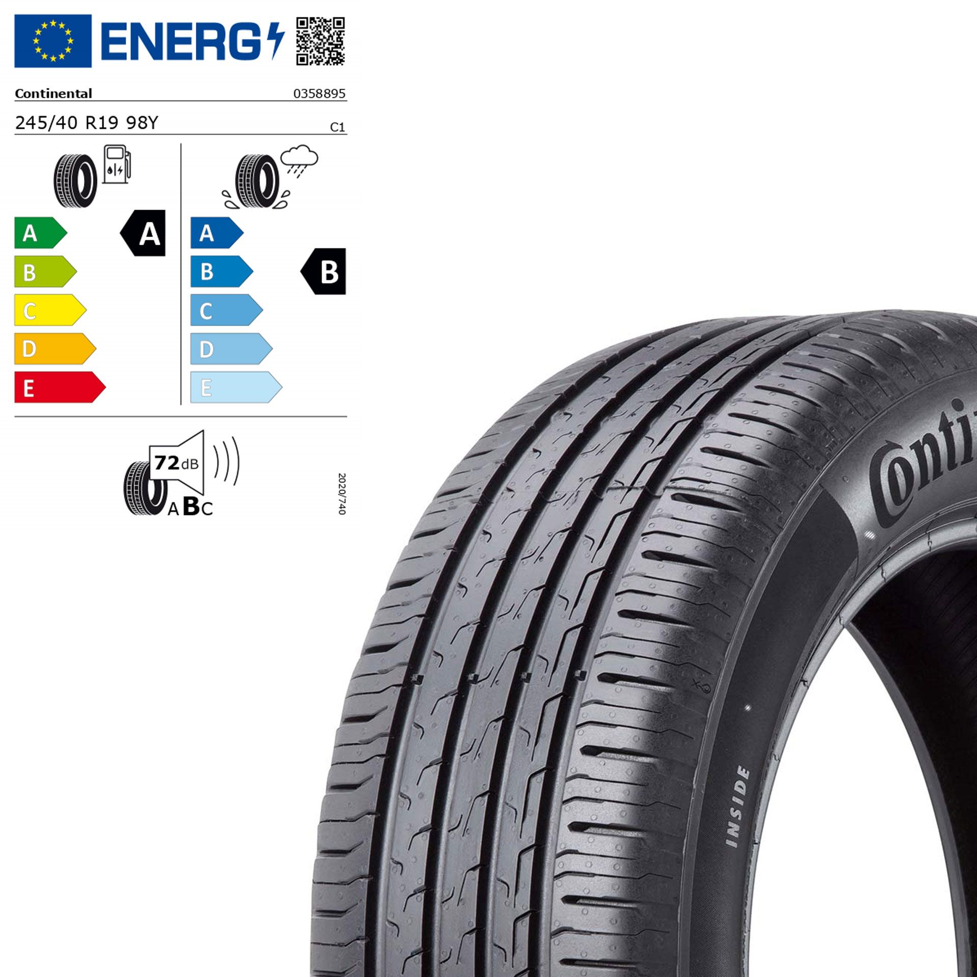 Q44001111282a continental ecocontact 6 mo 245 40 r19 98y sommerreifen rosier onlineshop