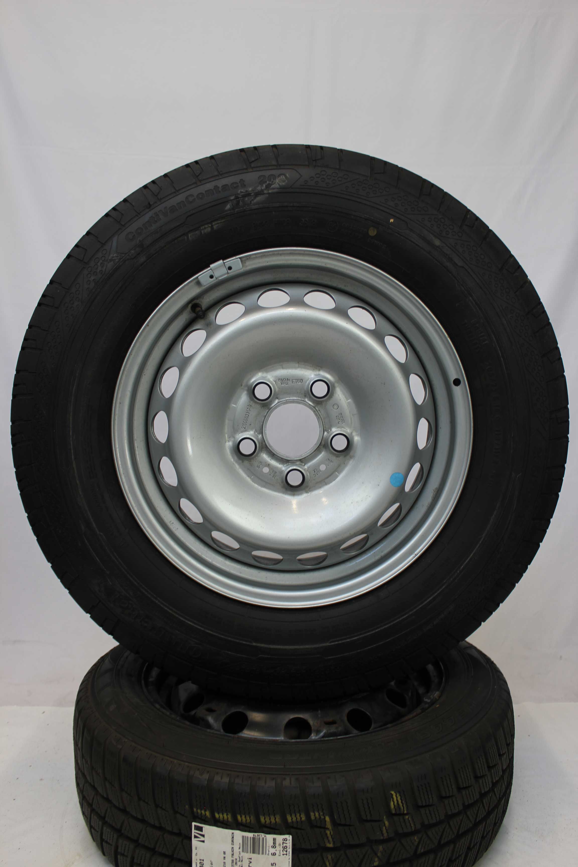 Sommerkomplettradsatz-Volkswagen-2N0-Crafter-Stahlfelge-16Zoll-2N0601027L-Sommerreifen-Continental-ContiVanContact200-205-75-R16C-113-111R-13