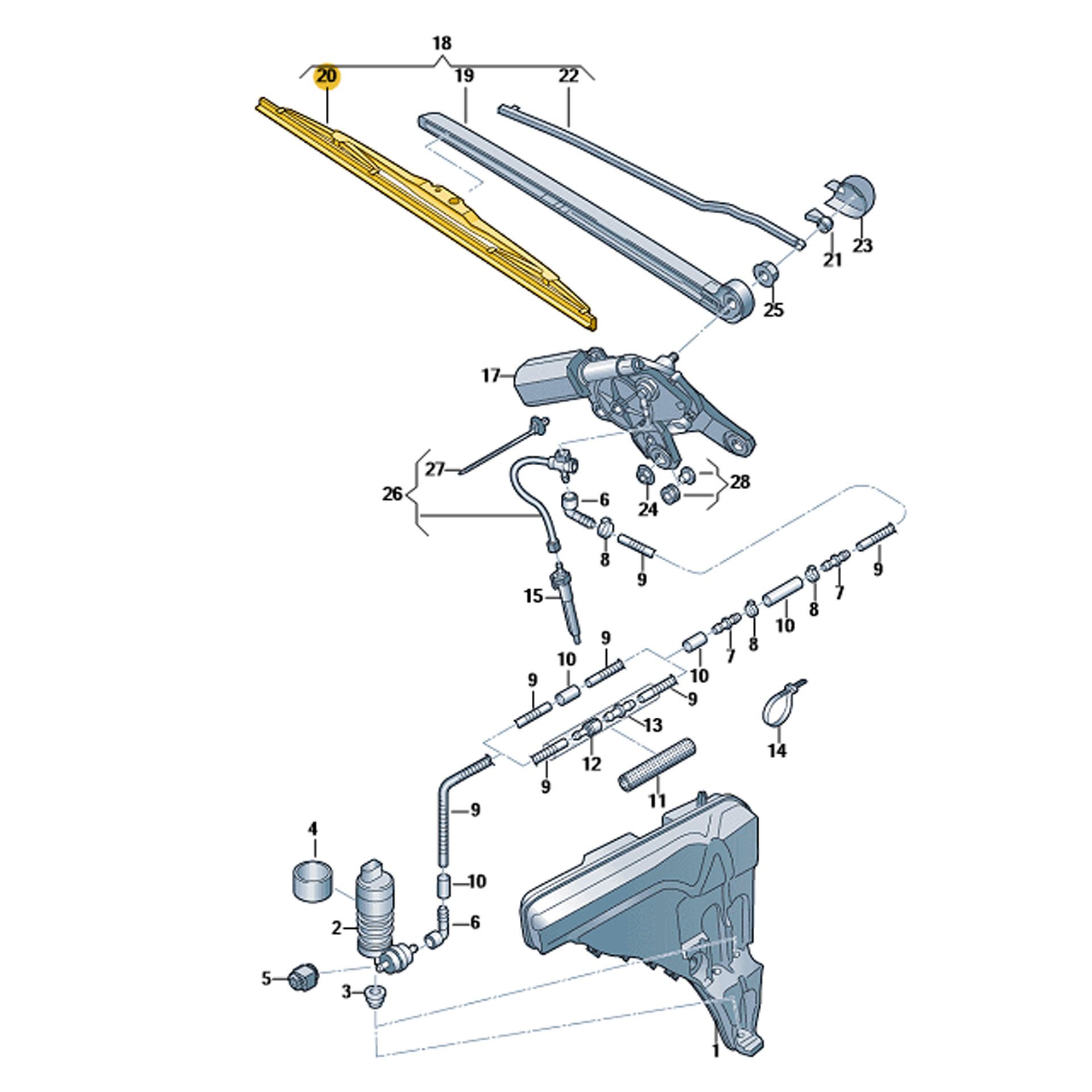 4m8955425d audi wischerblatt rosier onlineshop