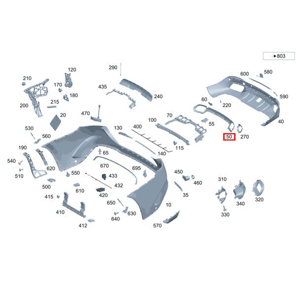 A1678852803 mercedes benz abdeckung stossfaenger rosier onlineshop