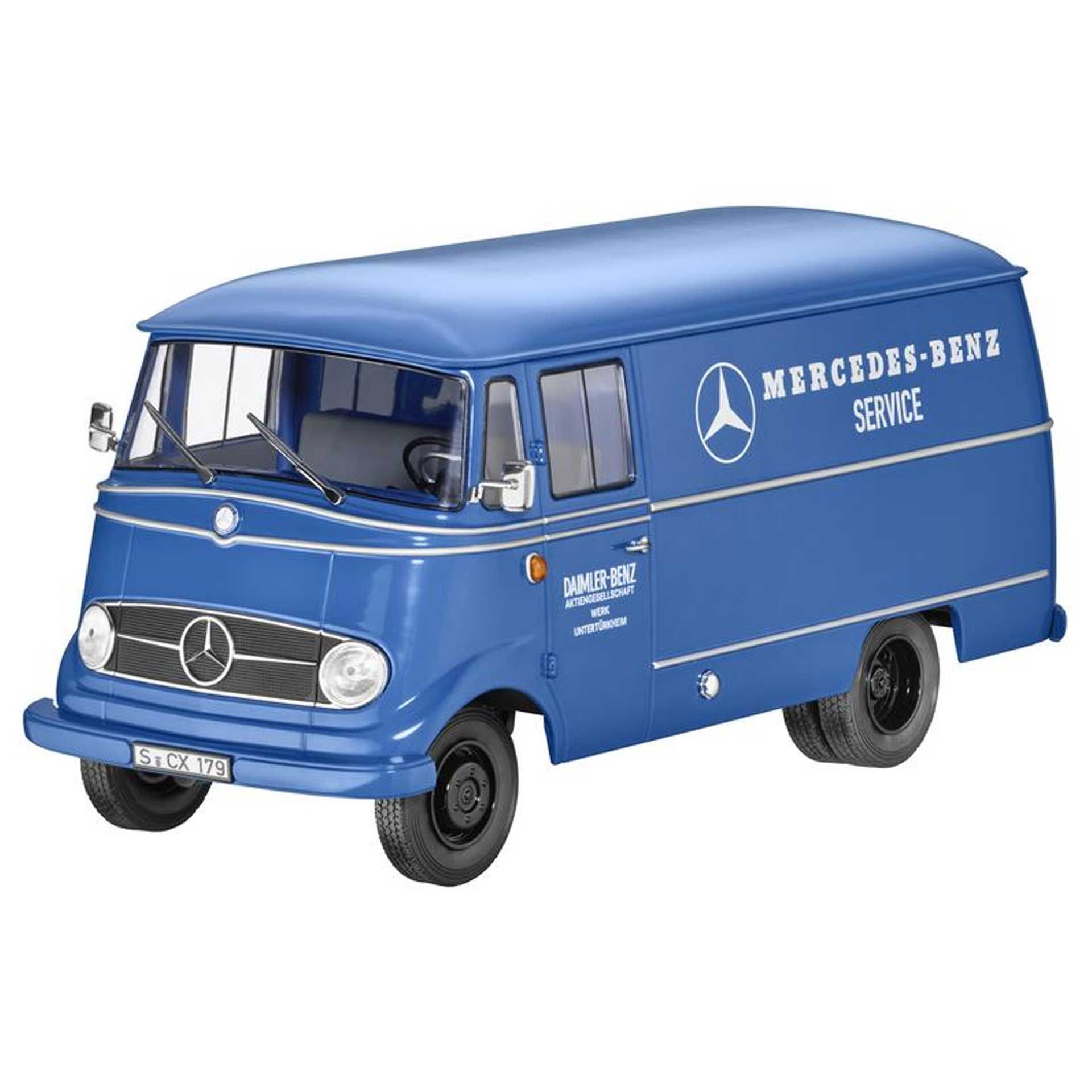 B66040630 mercedes benz l319 kastenwagen blau 1zu18 rosier onlineshop