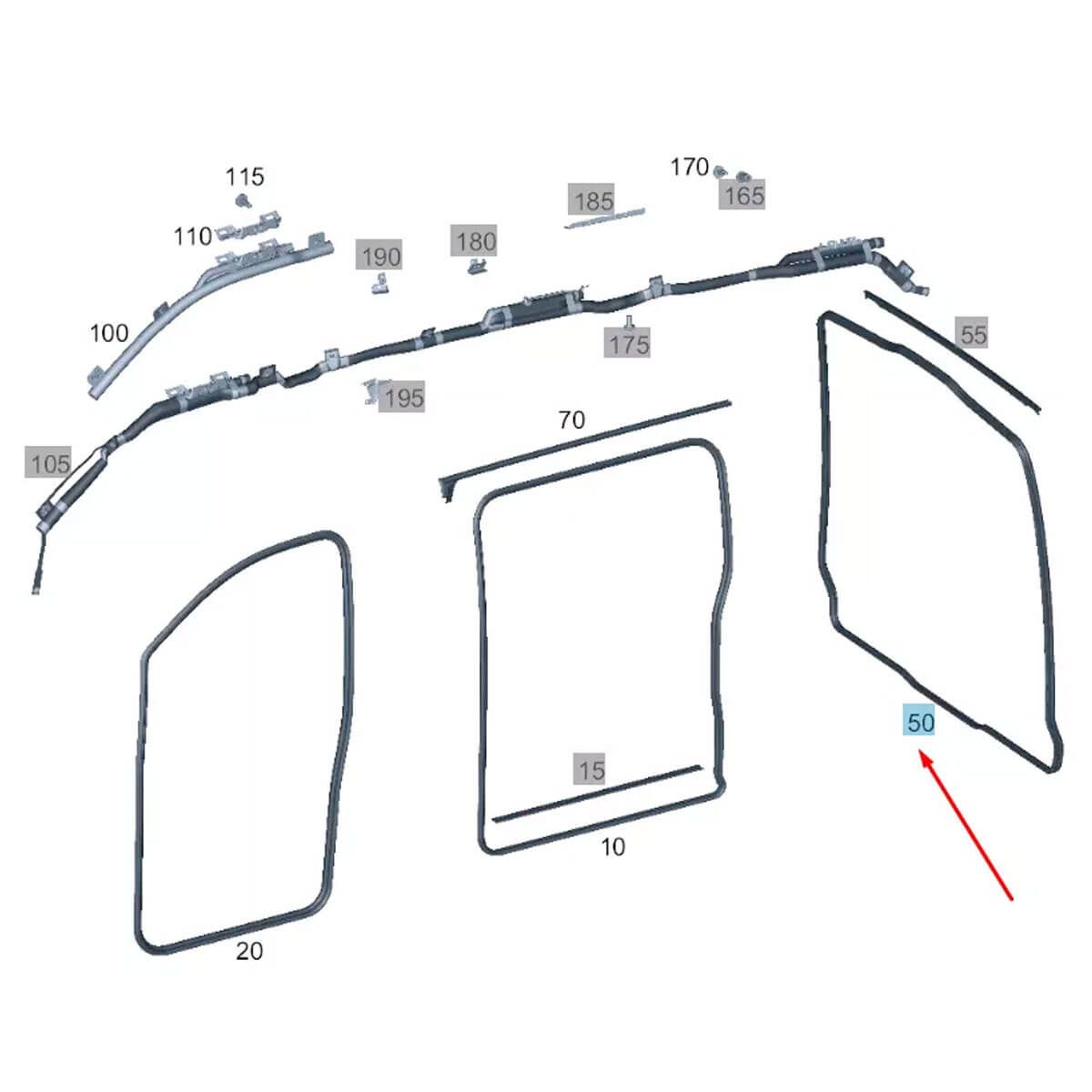 A4477411100 mercedes benz heckklappendichtung vito 447 rosier onlineshop2