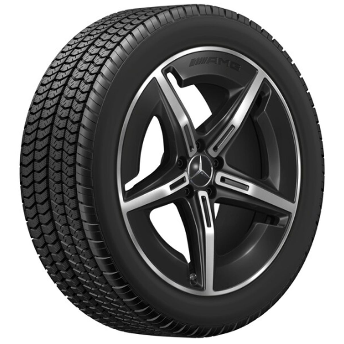 Mercedes-AMG Leichtmetallfelge schwarz glanzgedreht Hinterachse A54040112007X23