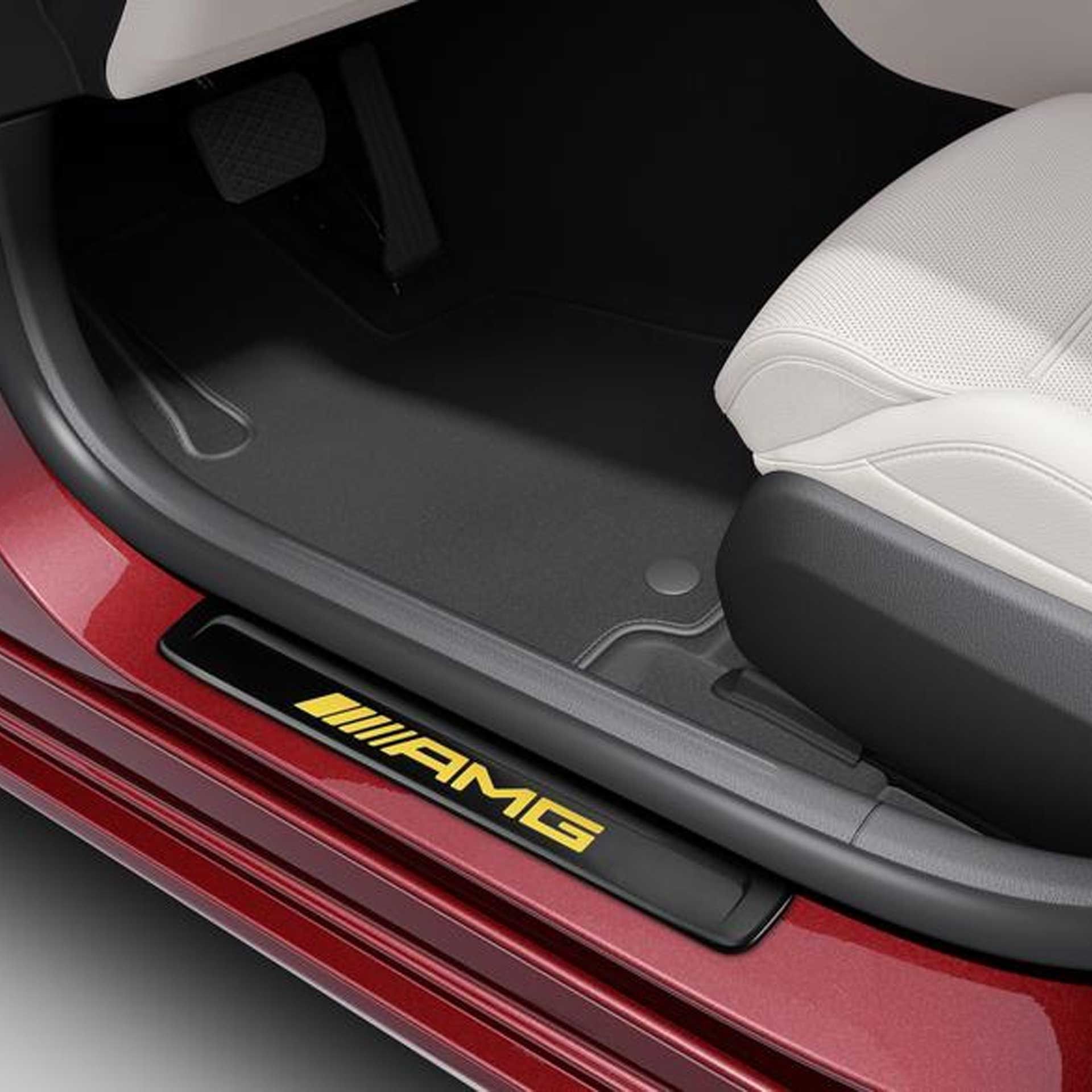 A2066805005 mercedes amg wechselcover einstiegsleiste schwarz gelb rosier onlineshop