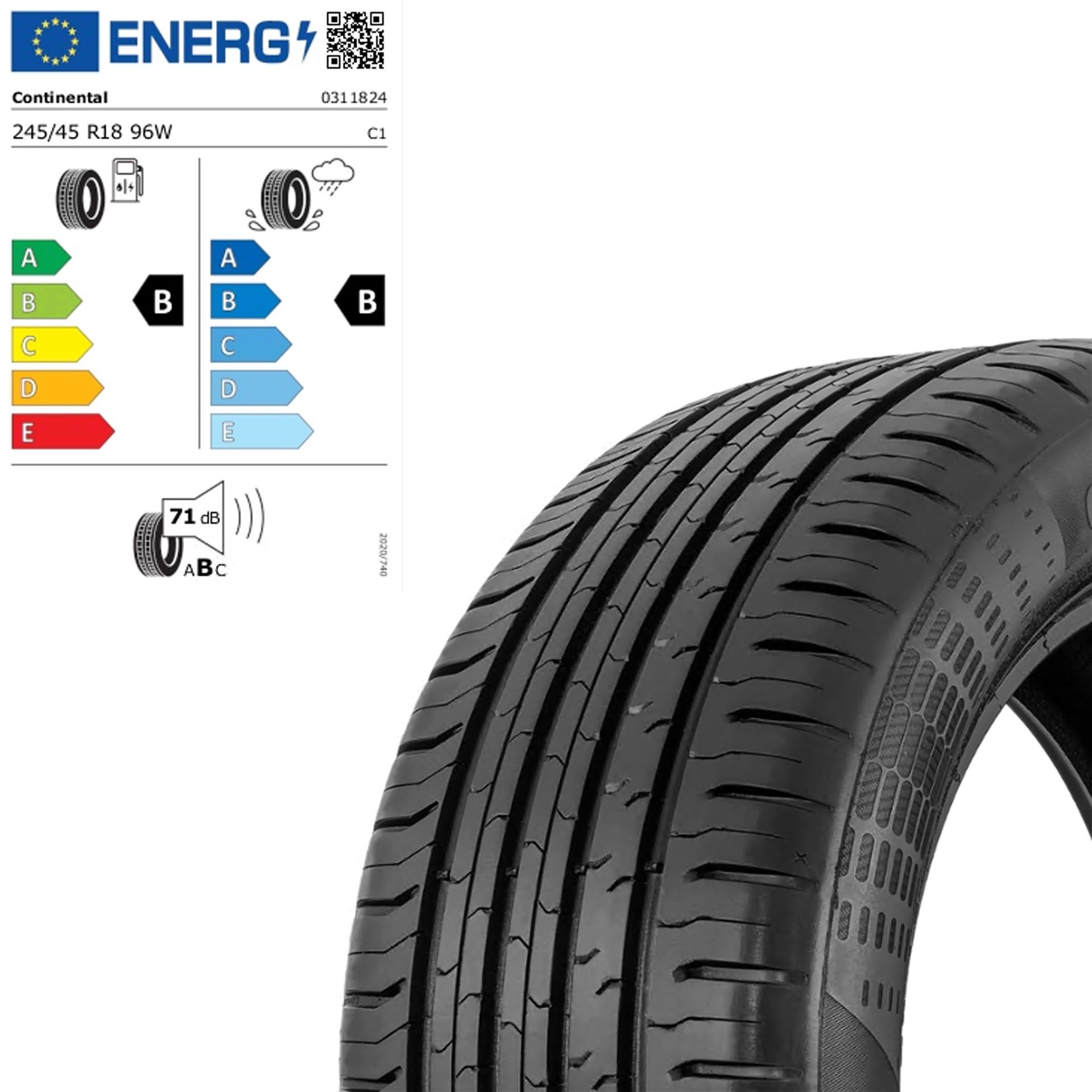 Zts243458wcb50 continental ecocontact 5 seal 245 45 r18 96w sommerreifen rosier onlineshop