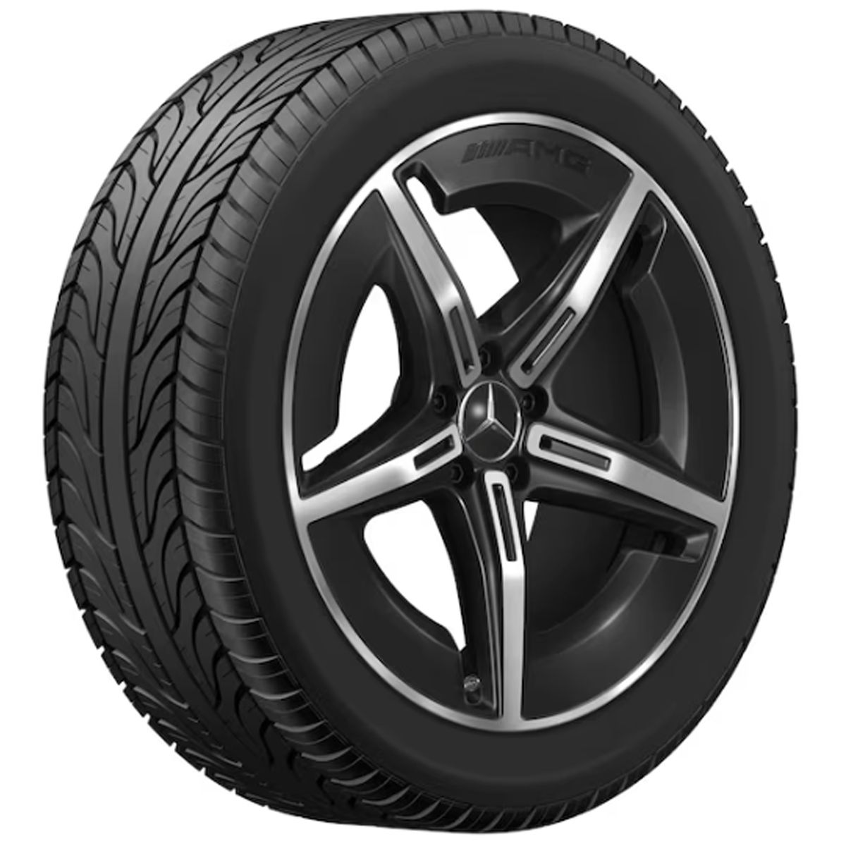 Mercedes-AMG Leichtmetallfelge schwarz glanzgedreht Hinterachse A54040112007X23