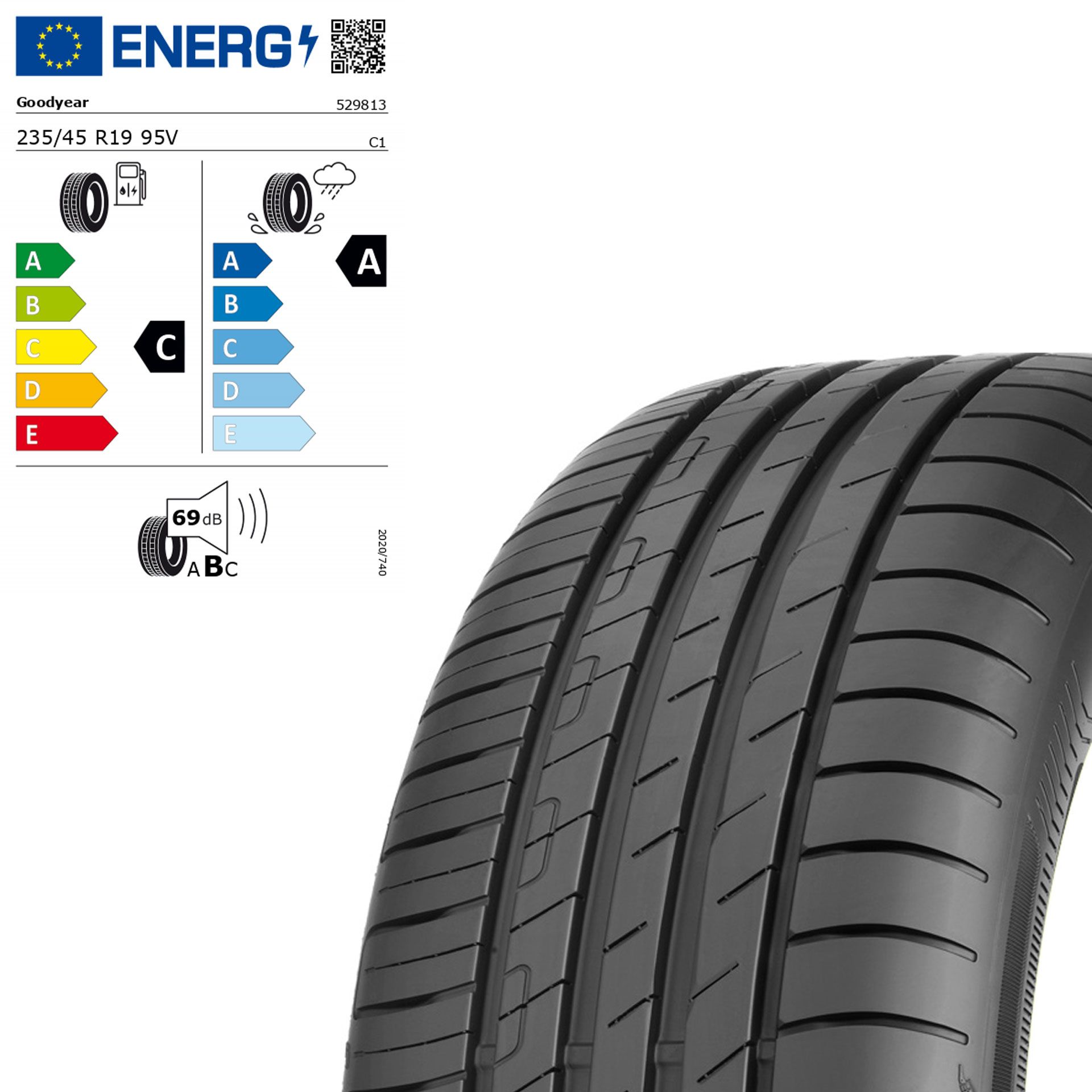 Q44042141001a goodyear efficientgrip moe sommerreifen 235 45 r19 95v rosier onlineshop