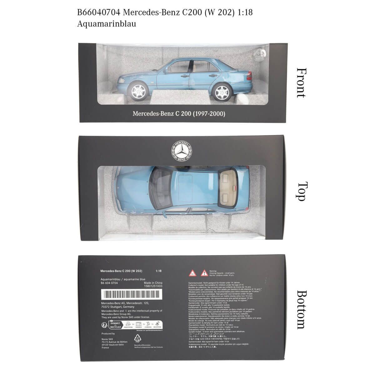 B66040704 mercedes benz modellauto c200 limousine rosier onlineshop7