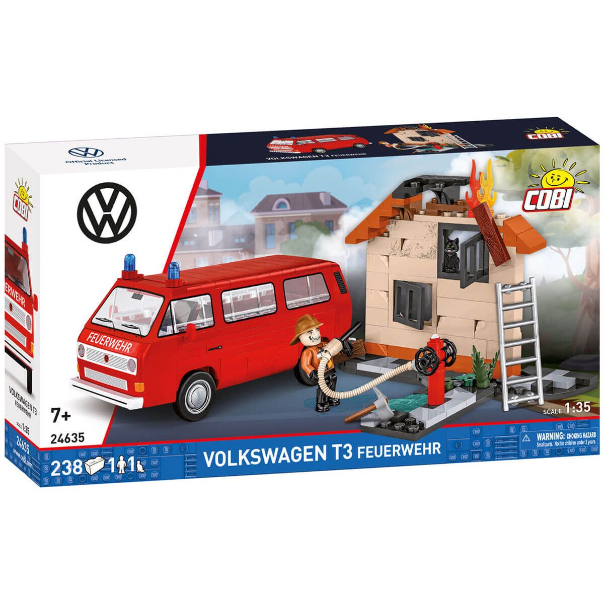 Volkswagen Bausatz T3 Feuerwehr Rot 1:35 3B1099320K645