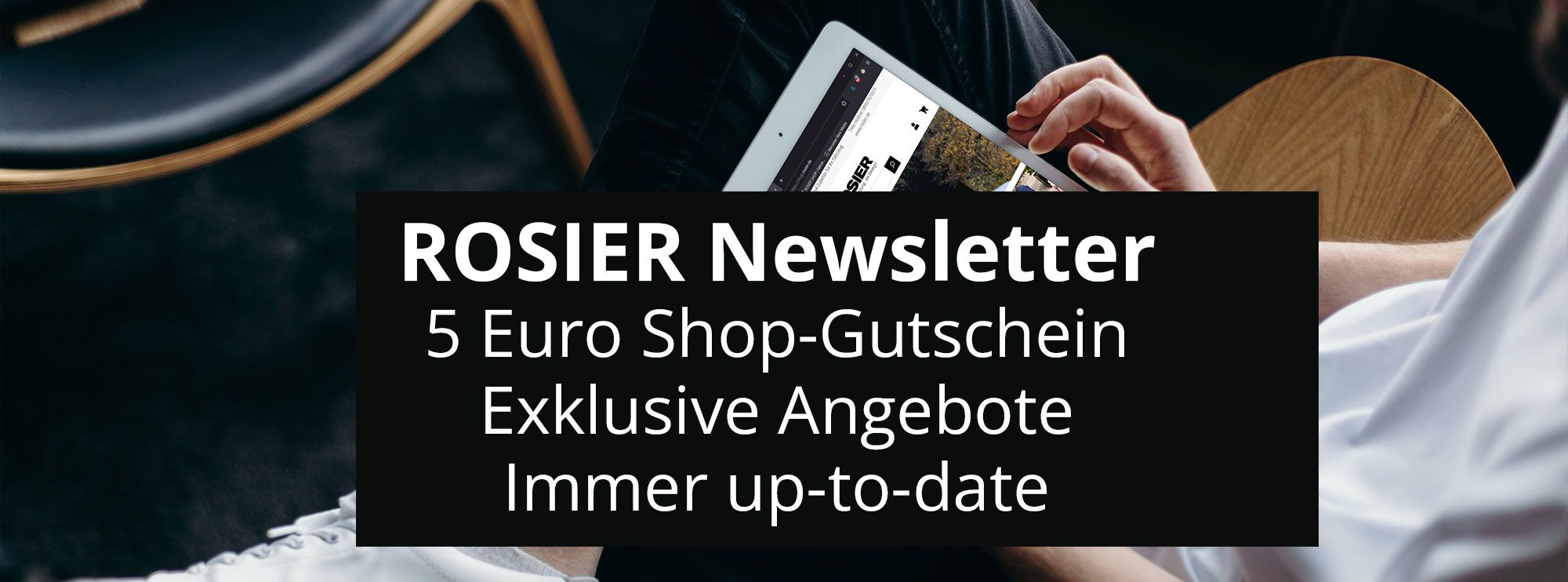 Rosier newsletter gutschein shop header ros