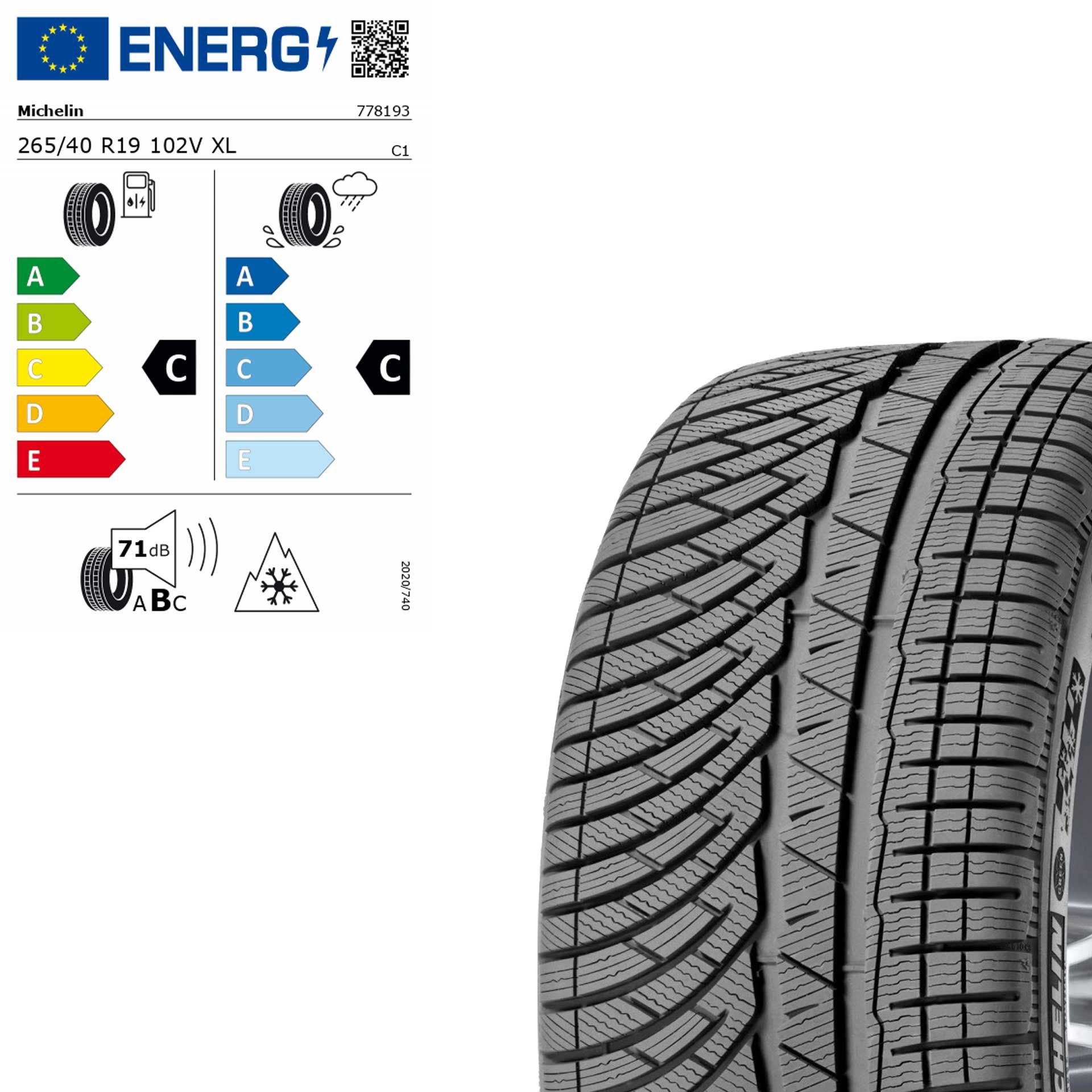 Q44005151097a mercedes benz winterreifen michelin pilot alpin pa4 mo 265 40 r19 102v rosier onlineshop3