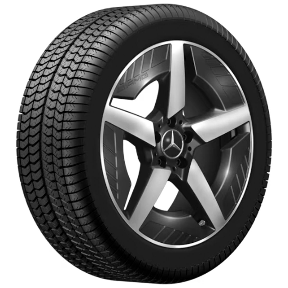 Mercedes-AMG Leichtmetallfelge schwarz glanzgedreht Vorderachse A24440116007X23