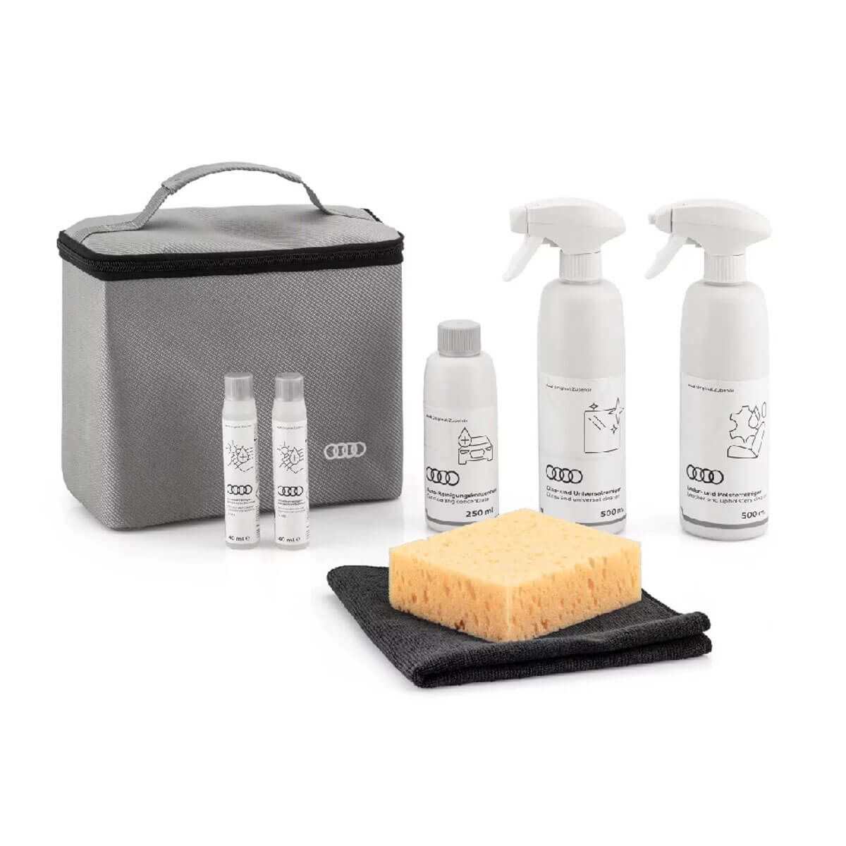 85h096353 audi reinigungsmittel set mit tasche rosier onlineshop
