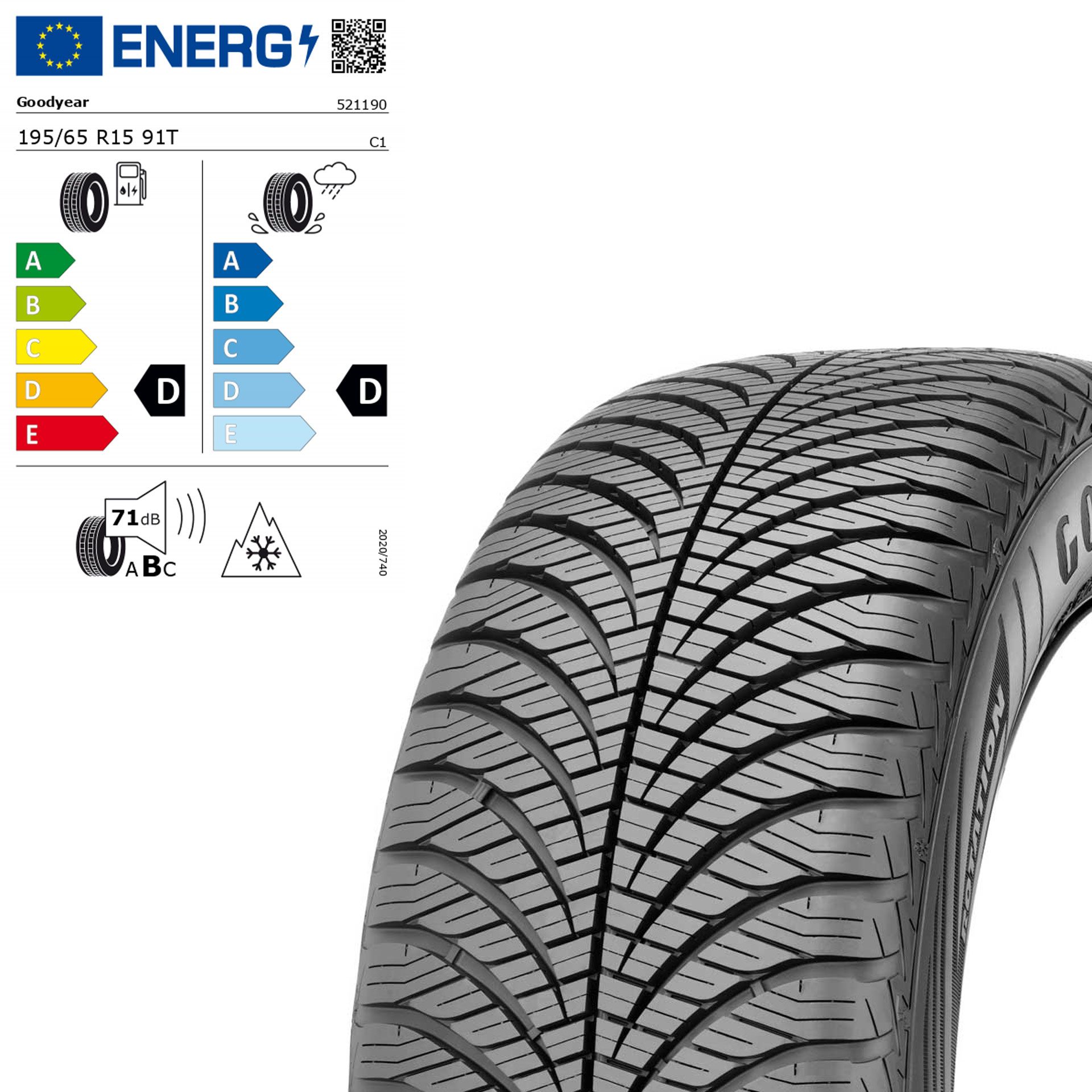 Q44070141003a goodyear vector 4seasons ganzjahresreifen 195 65 r15 91t rosier onlineshop