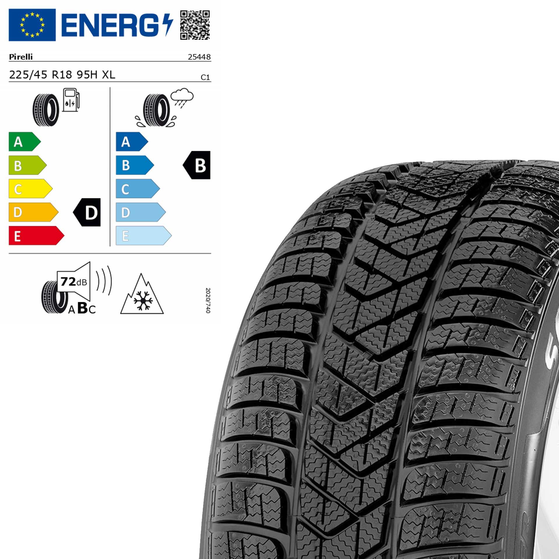 Q44005171101a mercedes benz winterreifen pirelli winter sottozero 3 mo 225 45 r18 95h rosier onlineshop3