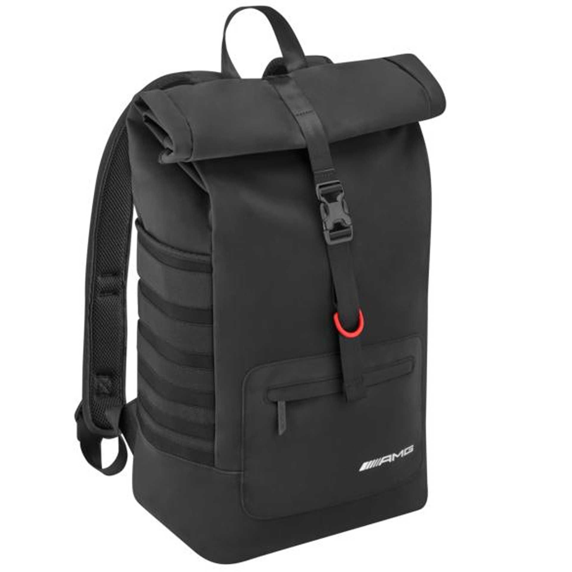 B66956785 mercedes amg top roll rucksack schwarz rosier onlineshop